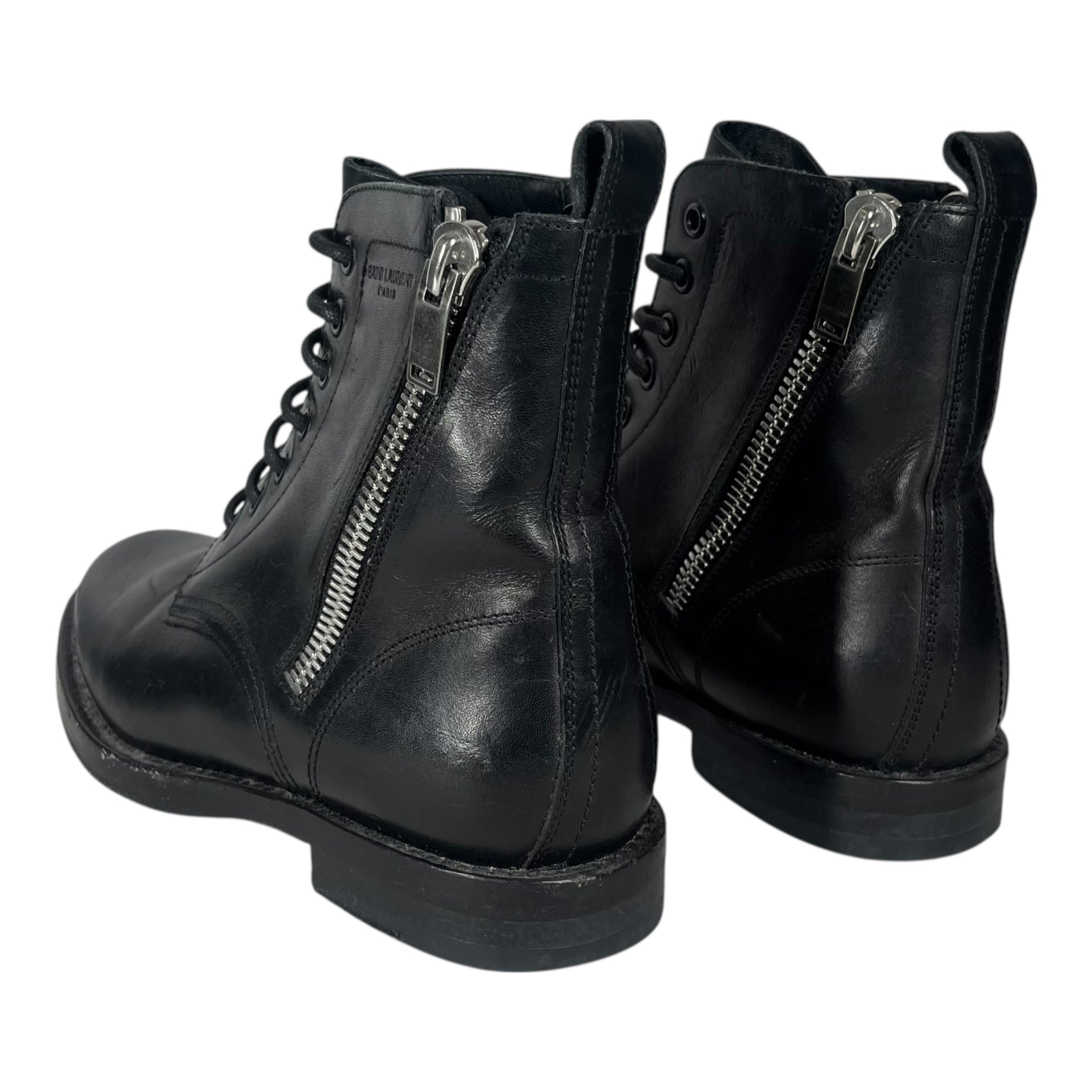 SAINT LAURENT/Boots/EU 36/Leather/BLK/COMBAT BOOTS view 2