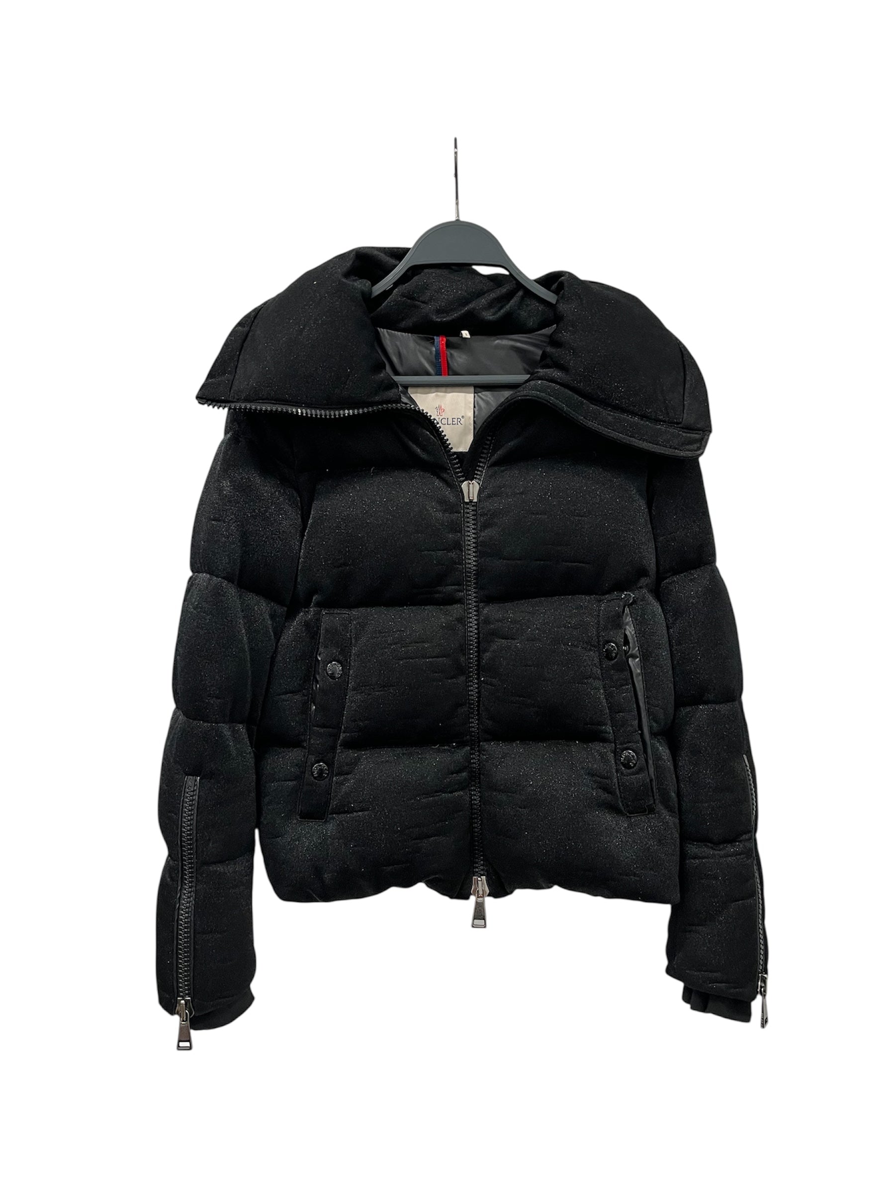 MONCLER/Puffer Jkt/Polyester/BLK/GLITTER POLYESTER view 1