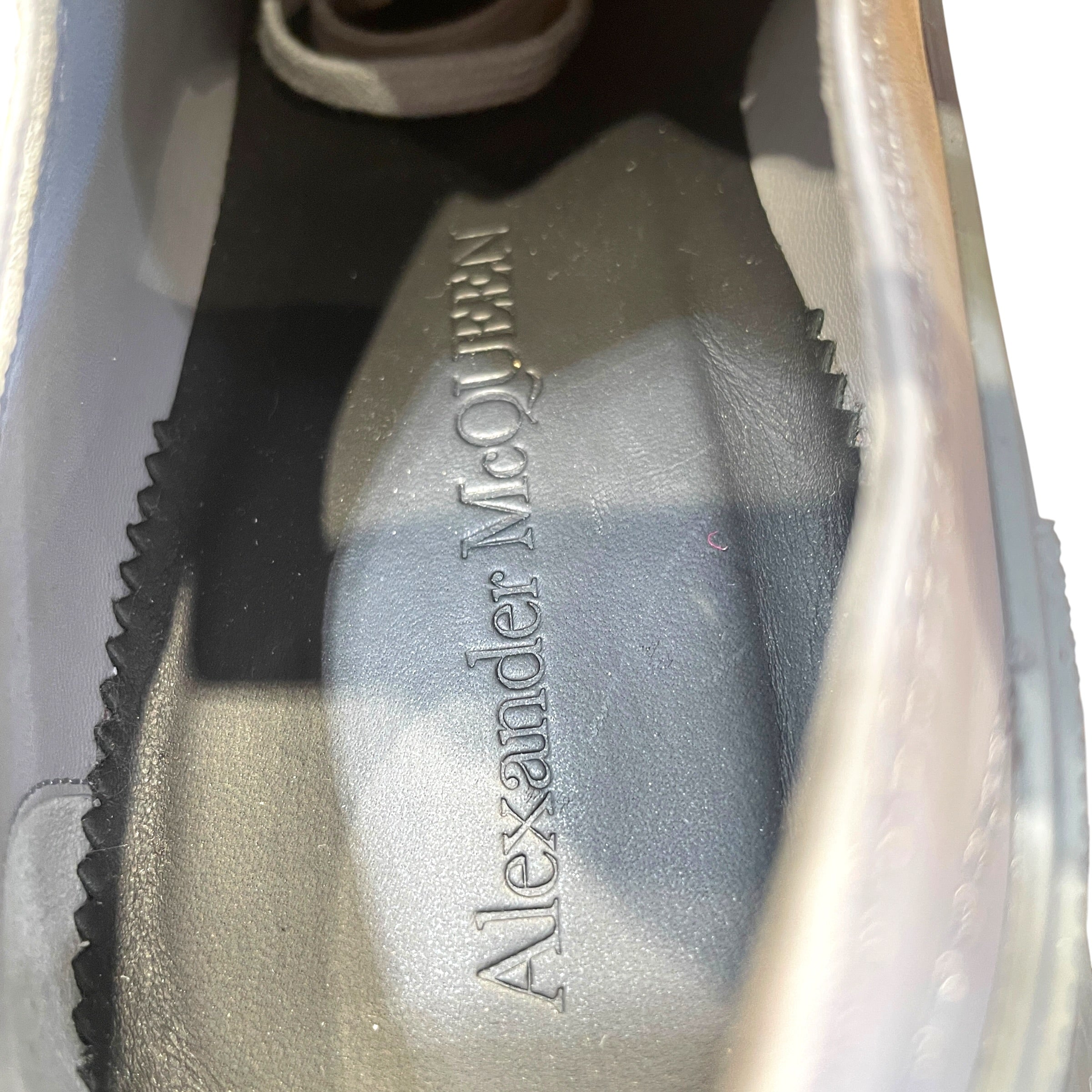 Alexander McQueen/Low-Sneakers/EU 41/Leather/GRY/Tread Slick Tonal Leather Low view 5
