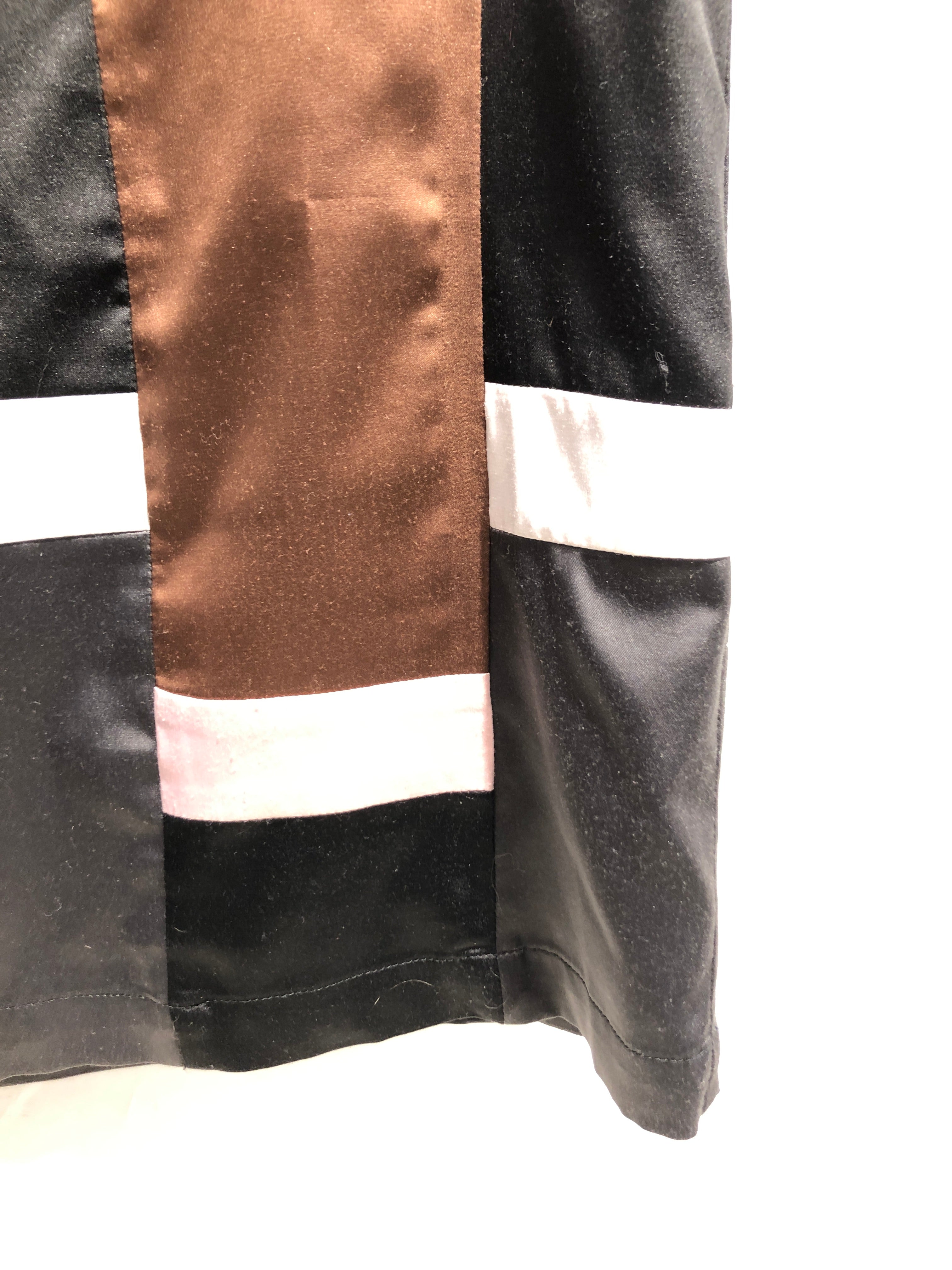 MARNI/SS Dress/36/Silk/BRW/black brown pink square patter view 5