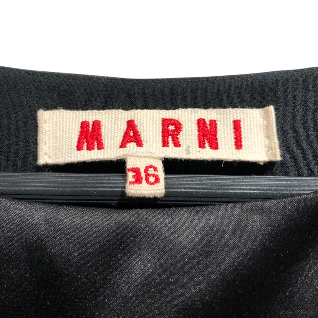 MARNI/SS Dress/36/Silk/BRW/black brown pink square patter view 3