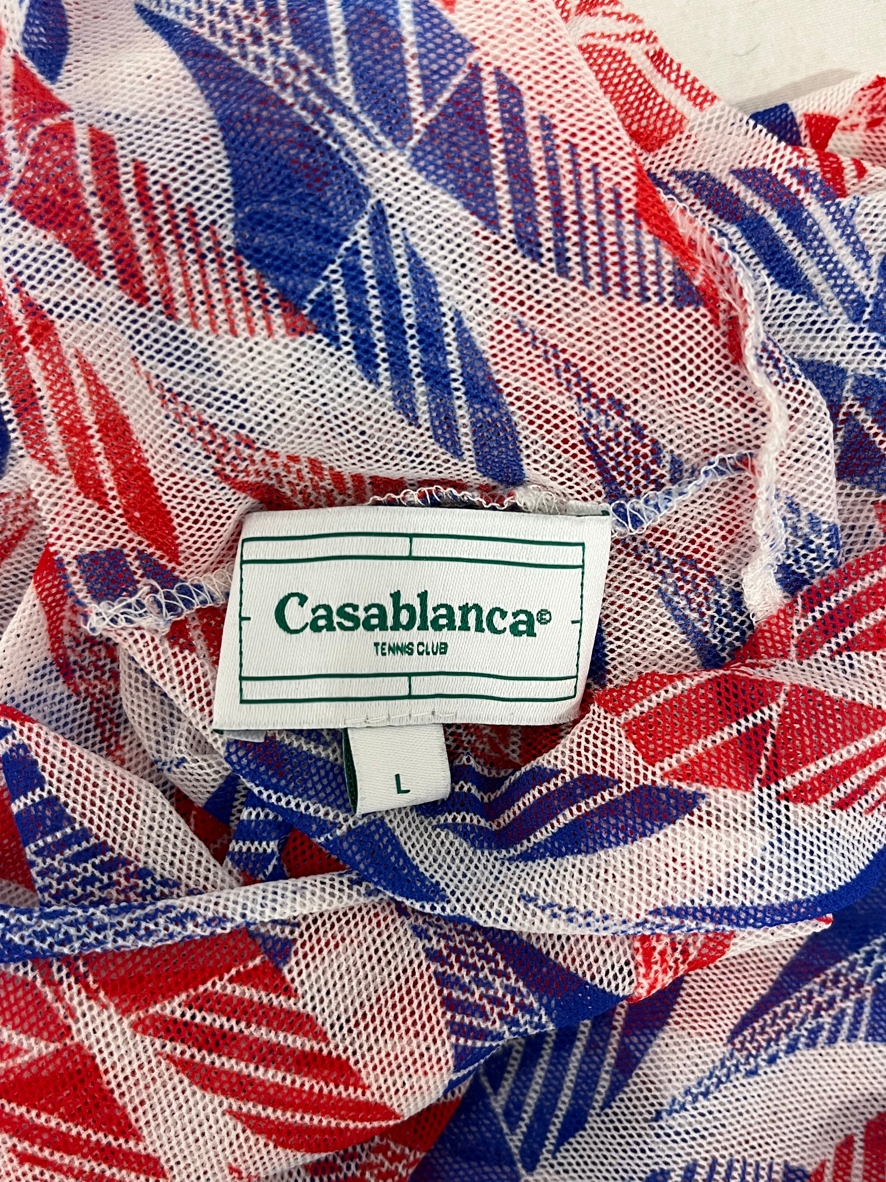 CASABLANCA/LS Cut & Sew/L/All Over Print/Polyester/BLU/High Neck/AVIATION HOUNDSTOOTH view 3