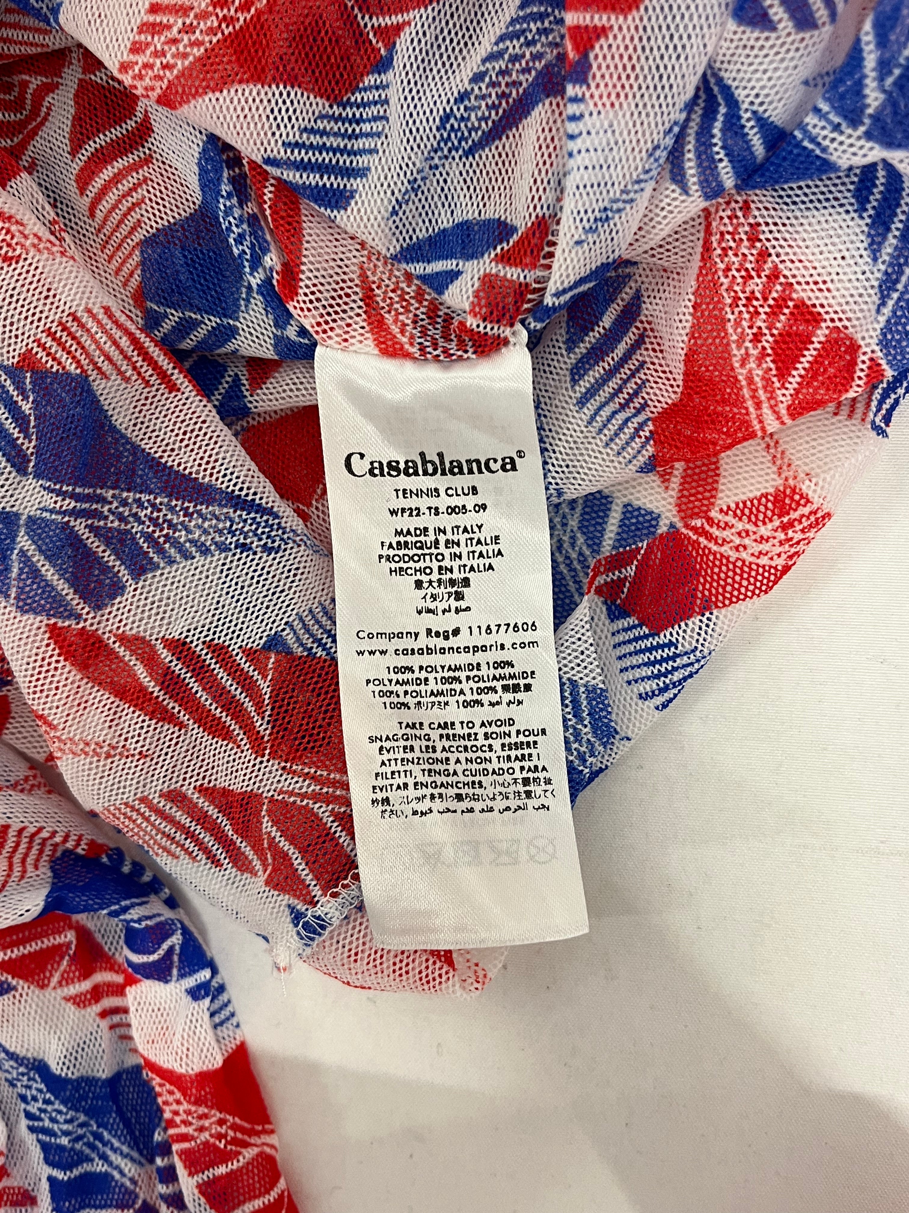 CASABLANCA/LS Cut & Sew/L/All Over Print/Polyester/BLU/High Neck/AVIATION HOUNDSTOOTH view 4