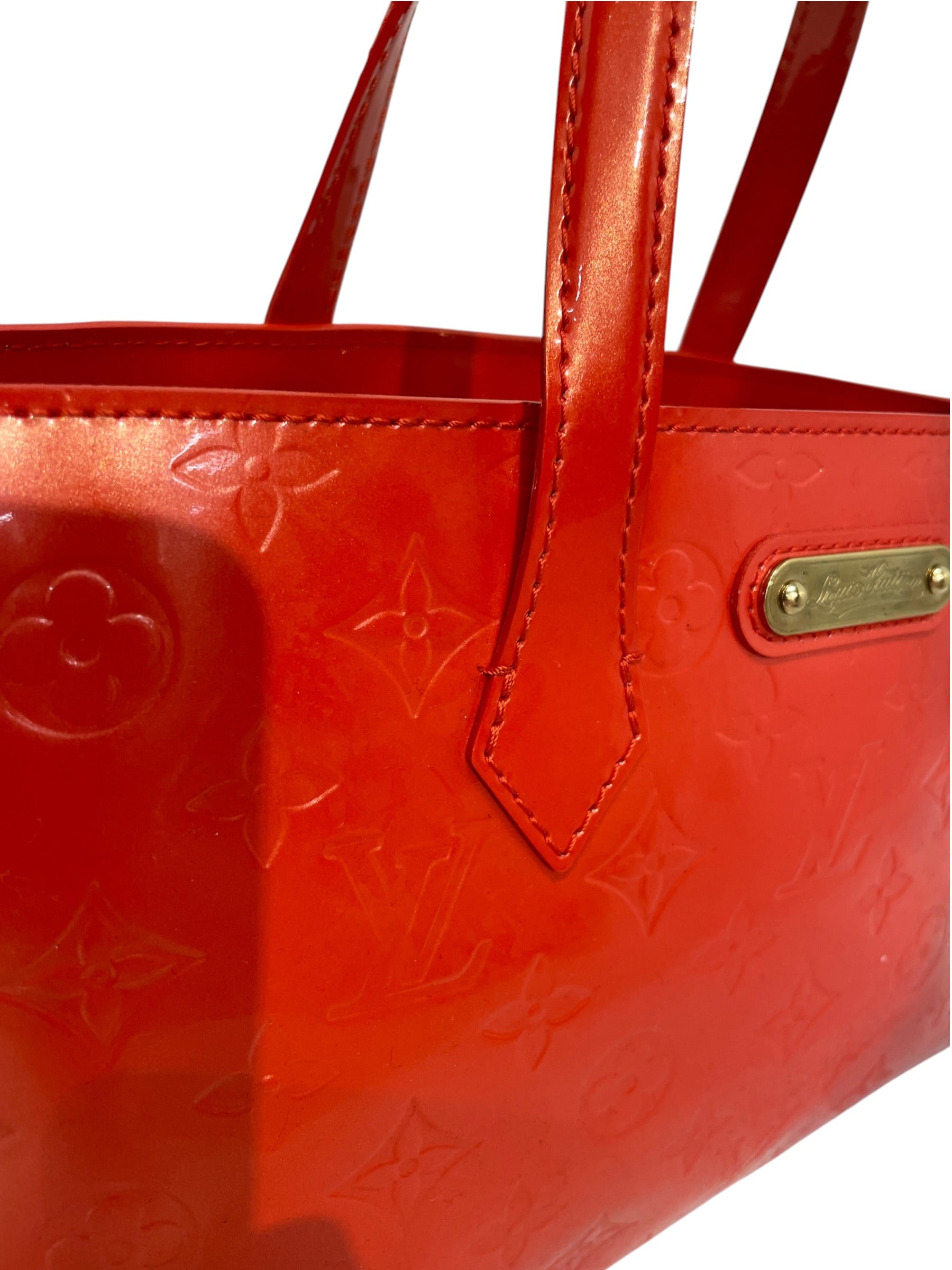 LOUIS VUITTON/Tote Bag/Monogram/Leather/Orange/M93644 patent view 6