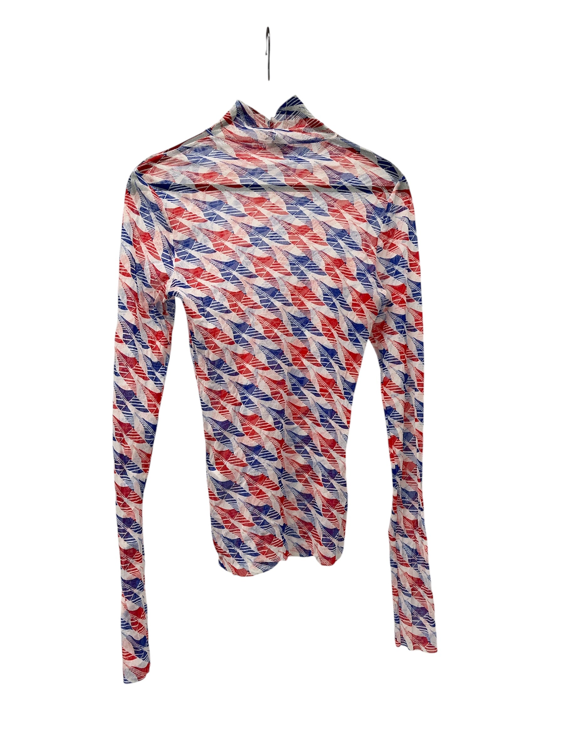 CASABLANCA/LS Cut & Sew/L/All Over Print/Polyester/BLU/High Neck/AVIATION HOUNDSTOOTH view 2