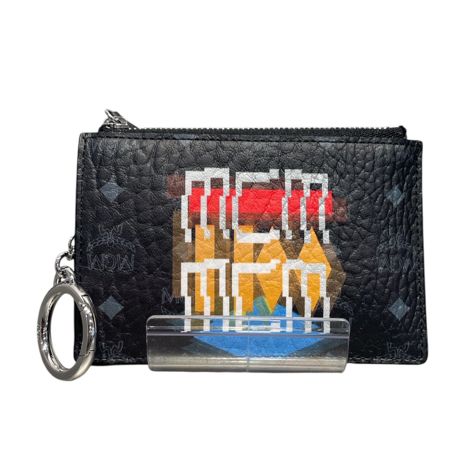 MCM/Coin Wallet/S/Leather/BLK/ view 1