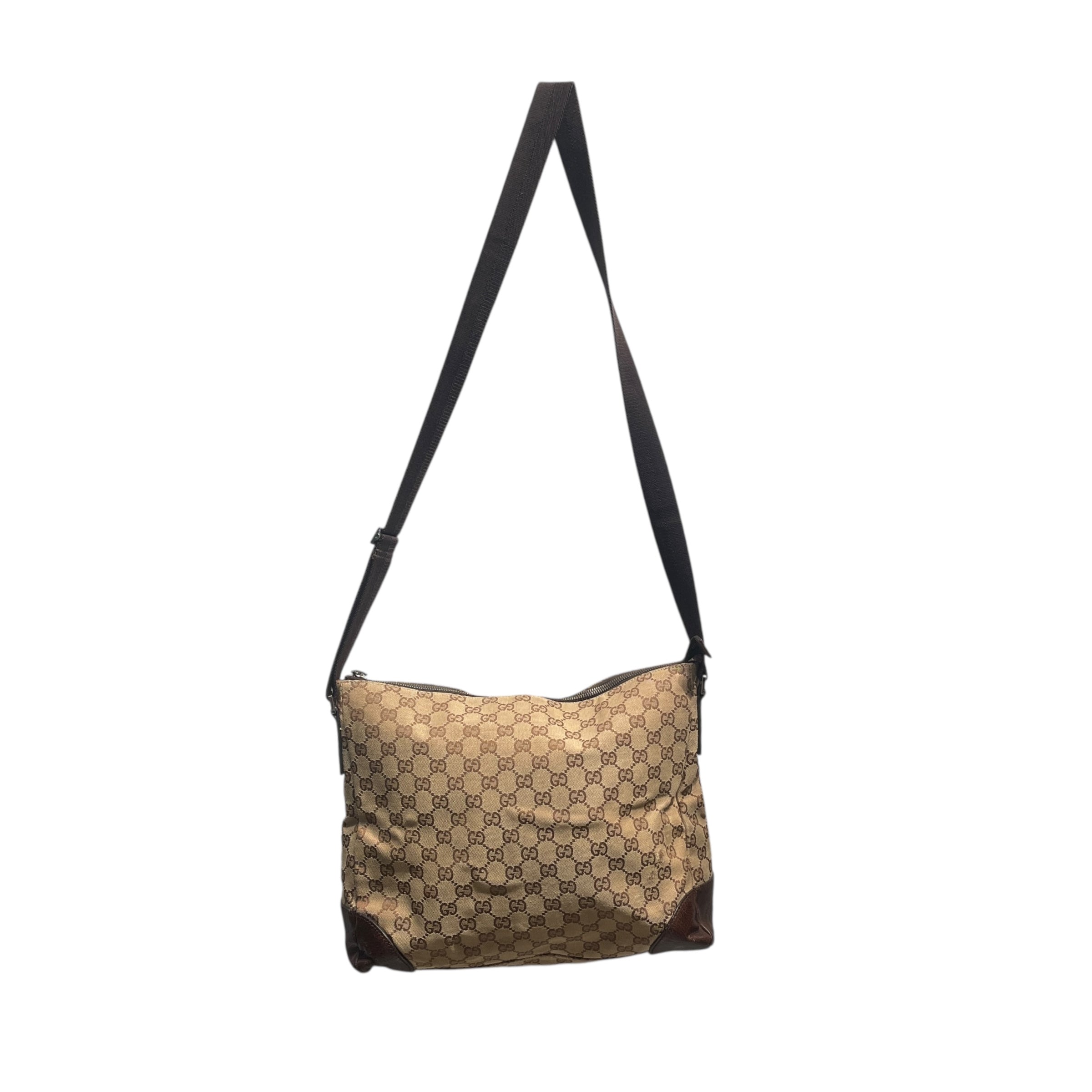 GUCCI/Briefcase/Monogram/Cotton/BRW/Shoulder Crossbody view 2