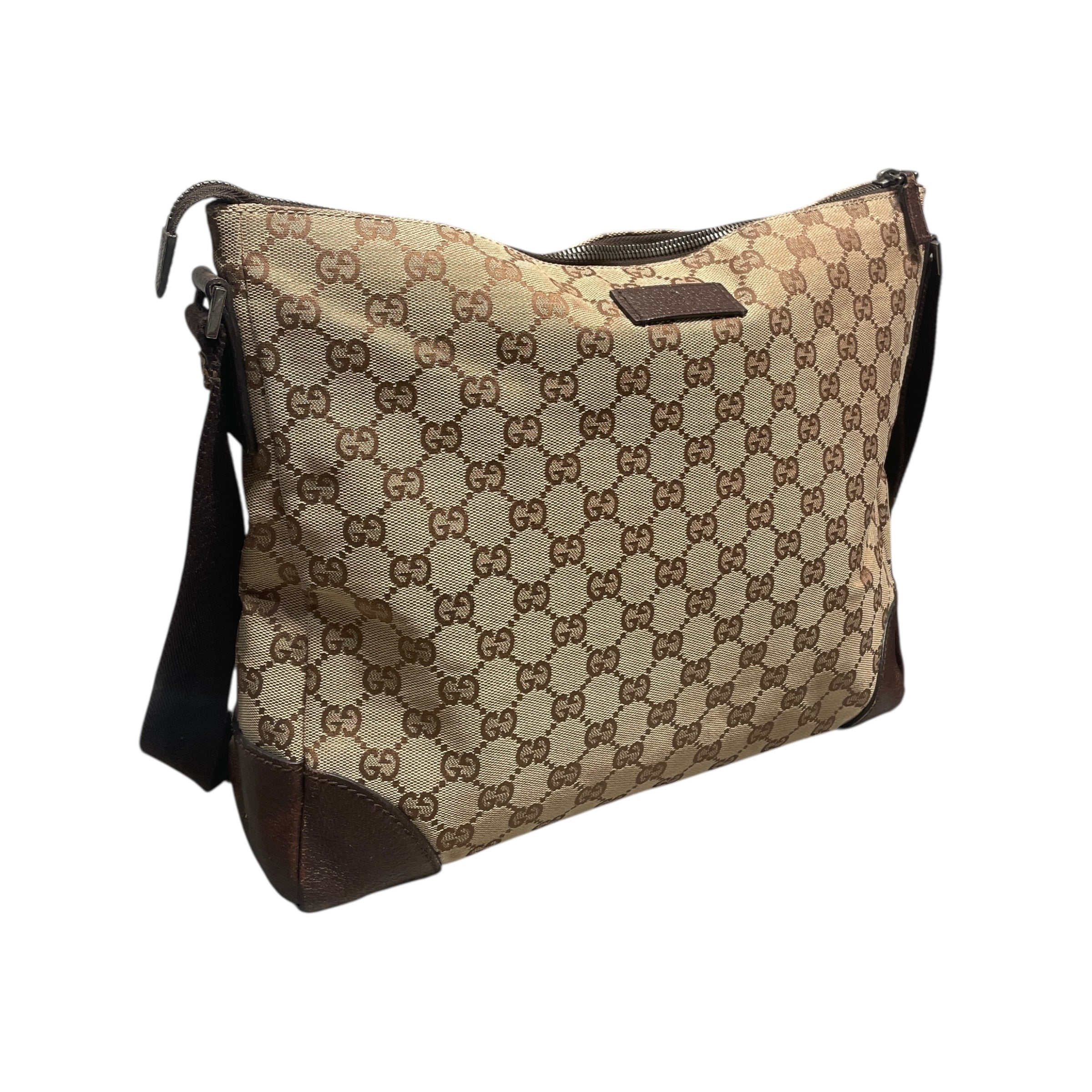 GUCCI/Briefcase/Monogram/Cotton/BRW/Shoulder Crossbody view 3