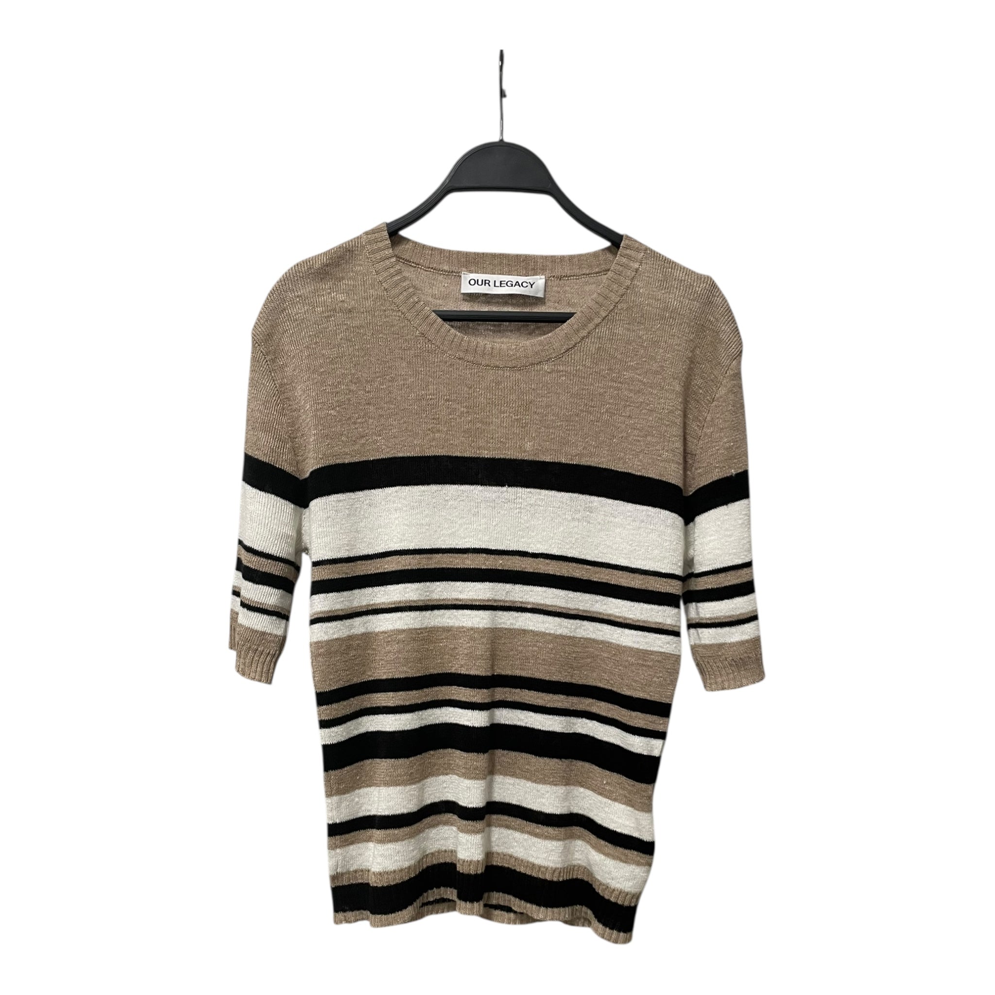 OUR LEGACY/T-Shirt/48/Linen/BEG/Stripe/TEENY TEE view 1