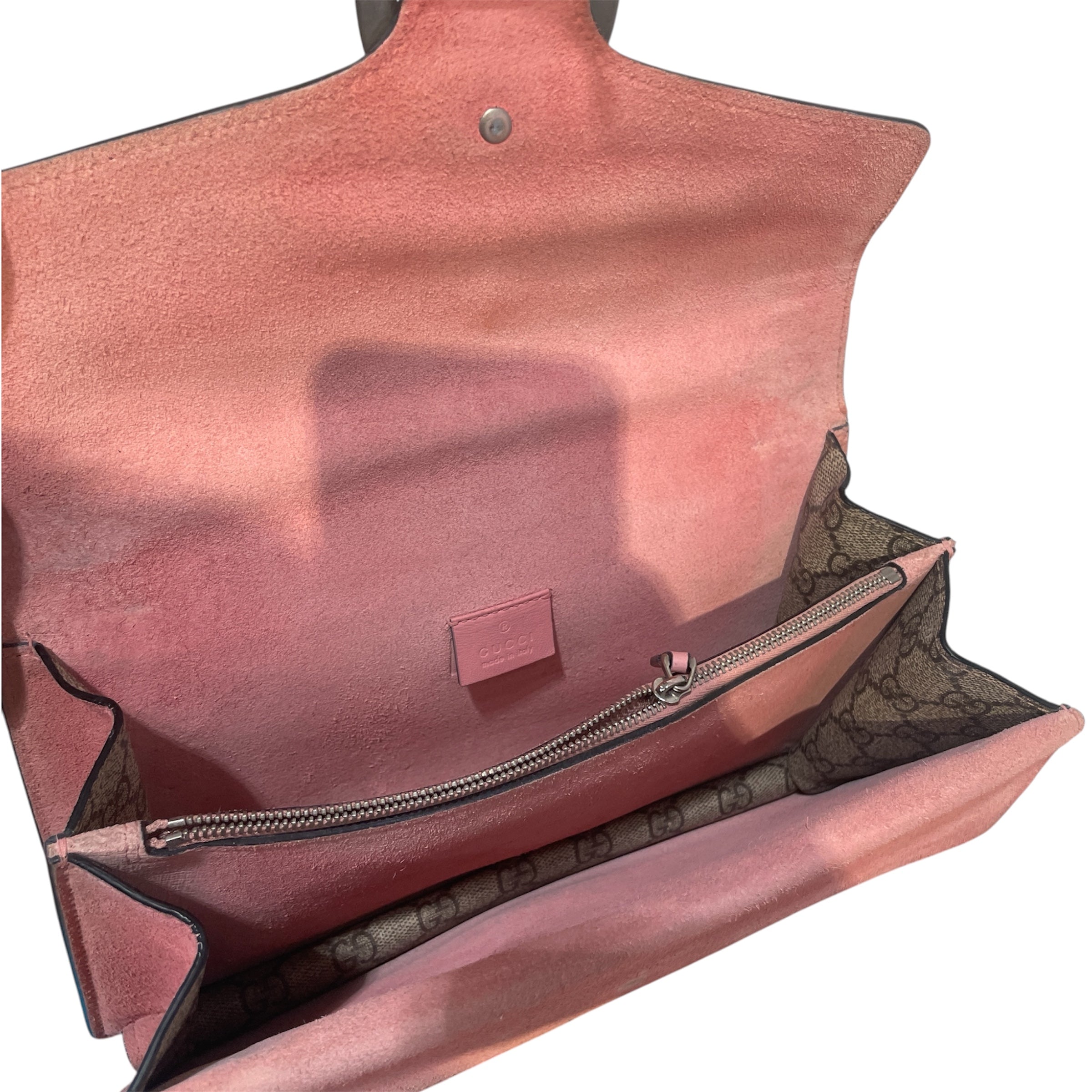 GUCCI/Cross Body Bag/Monogram/Leather/PNK/GGSupreme Crystal Dionysus Bag view 4