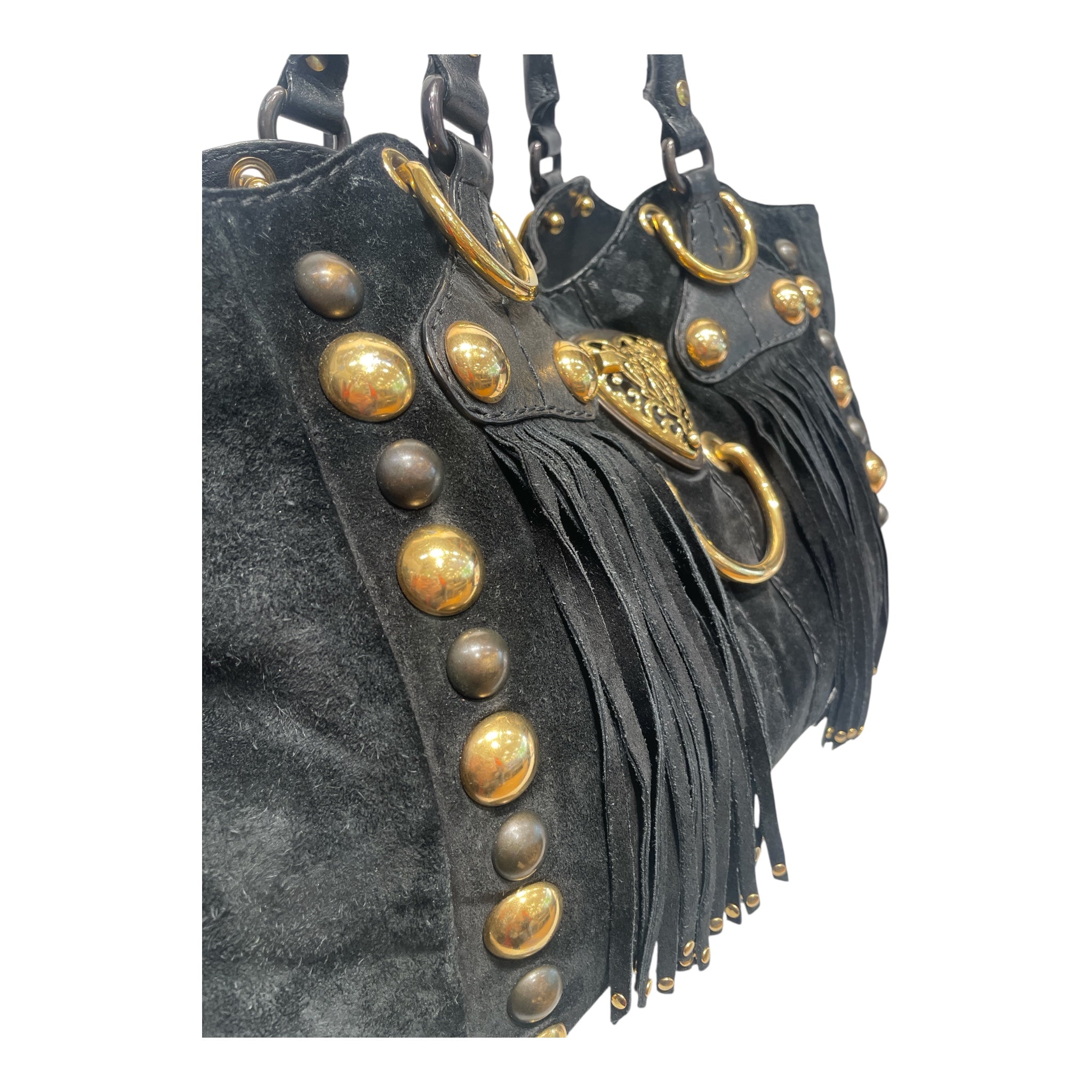 GUCCI/Bag/Suede/BLK/Babouska Hyateria 207301 00199 view 6