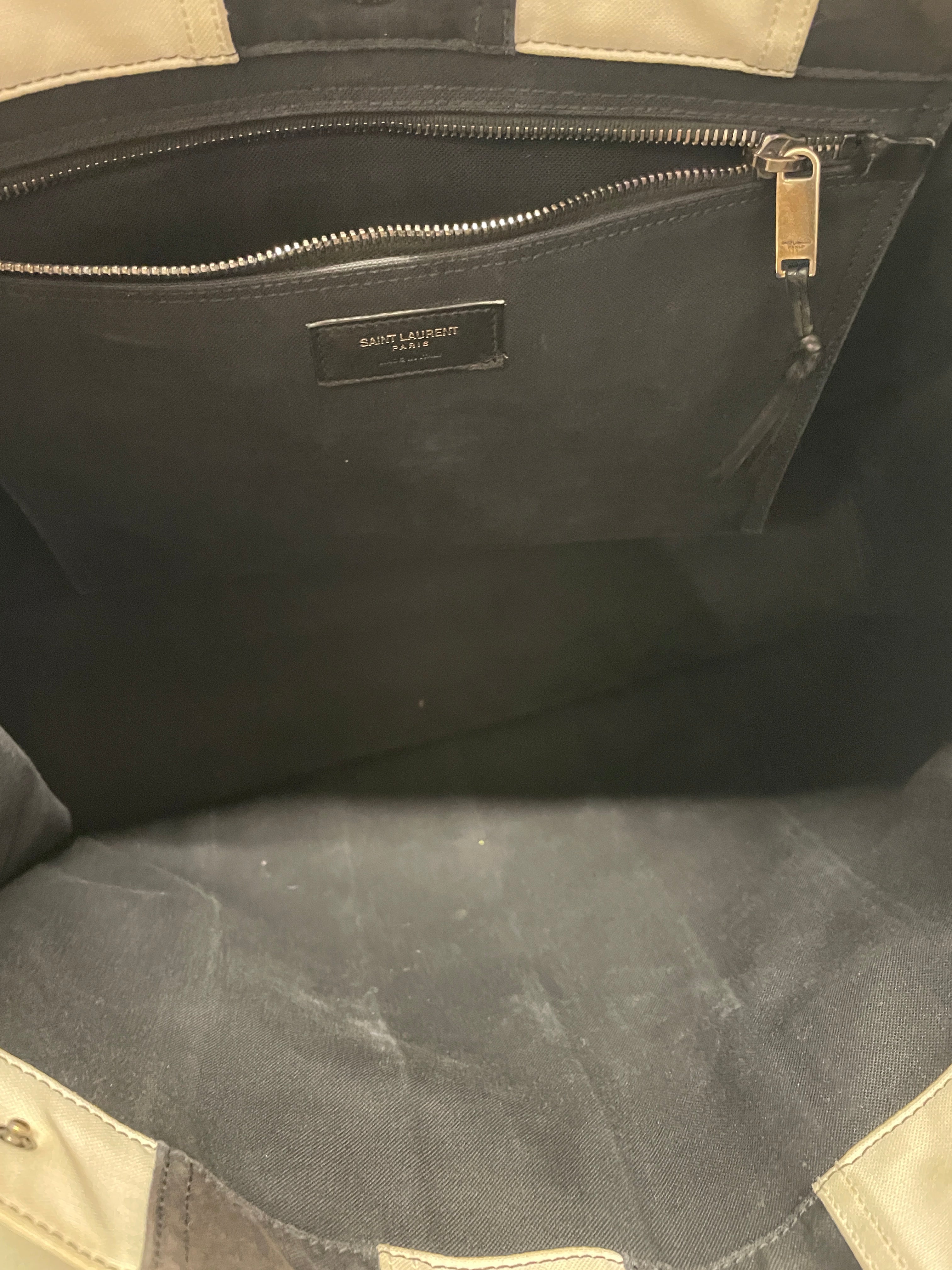 SAINT LAURENT/Tote Bag/Stripe/WHT/RIVE GUACHE TOTE view 6