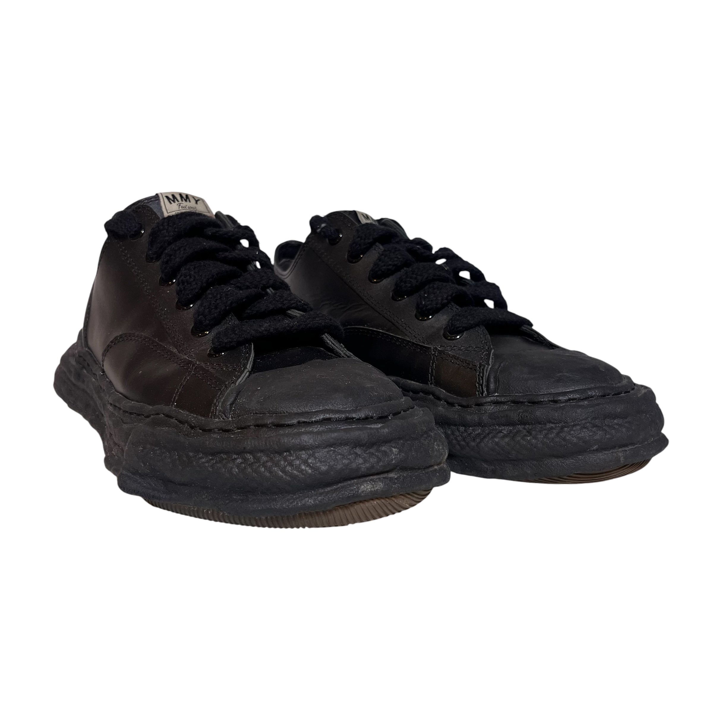 MIHARA YASUHIRO/Low-Sneakers/EU 44/Stripe/Cotton/BLK/ALL BLACK PETERSON view 1