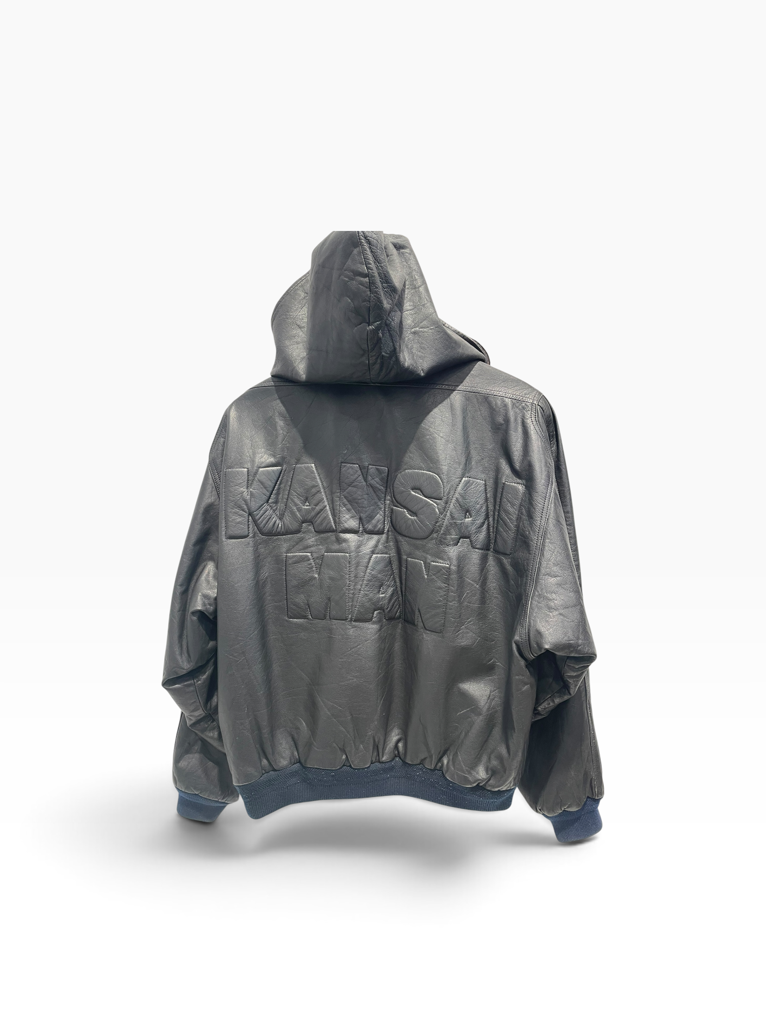 KANSAI/Leather Jkt/M/Leather/BLK/Hooded Leather Bomber view 2