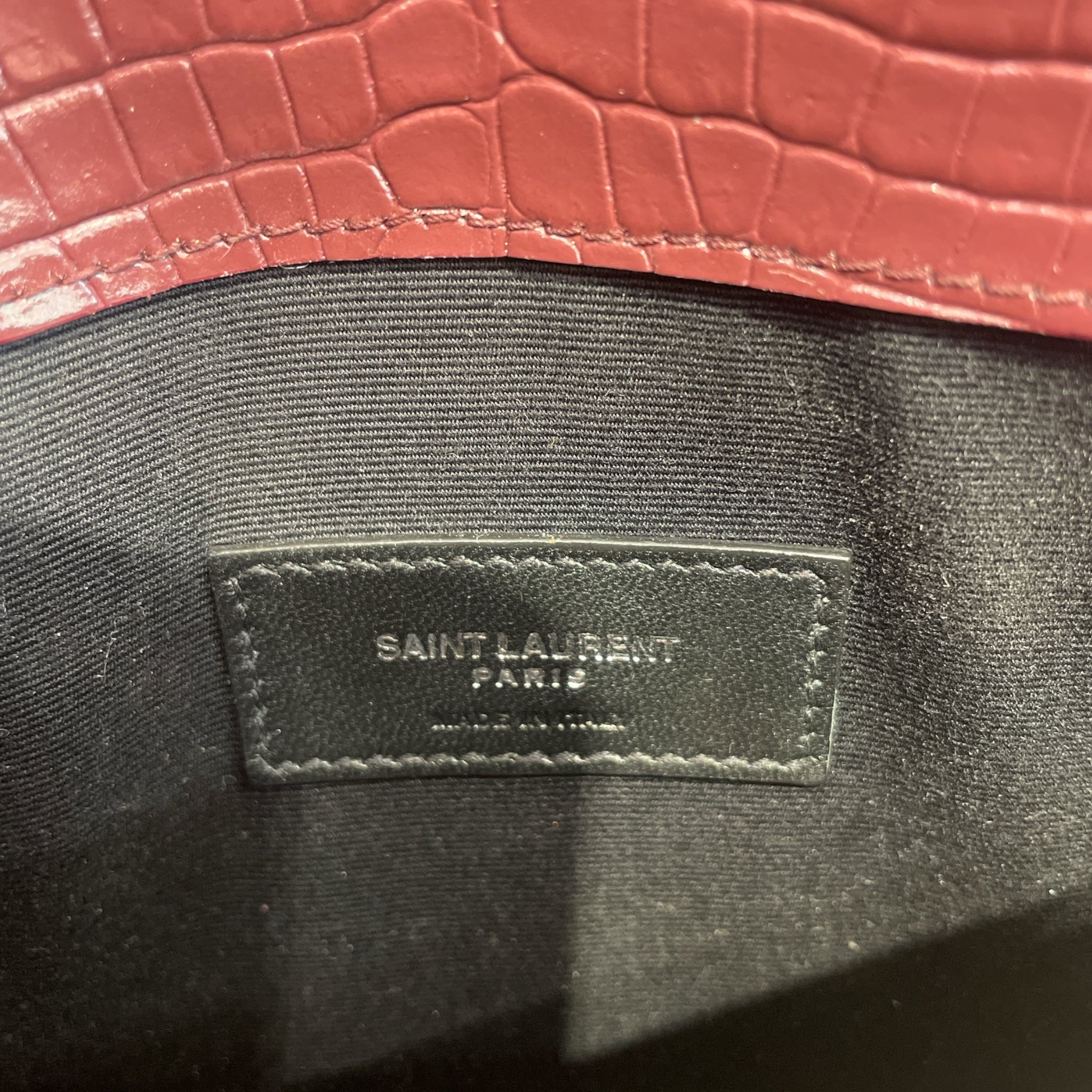 SAINT LAURENT/Clutch Bag/Animal Pattern/Leather/BRD/Croc Embossed Leather view 5