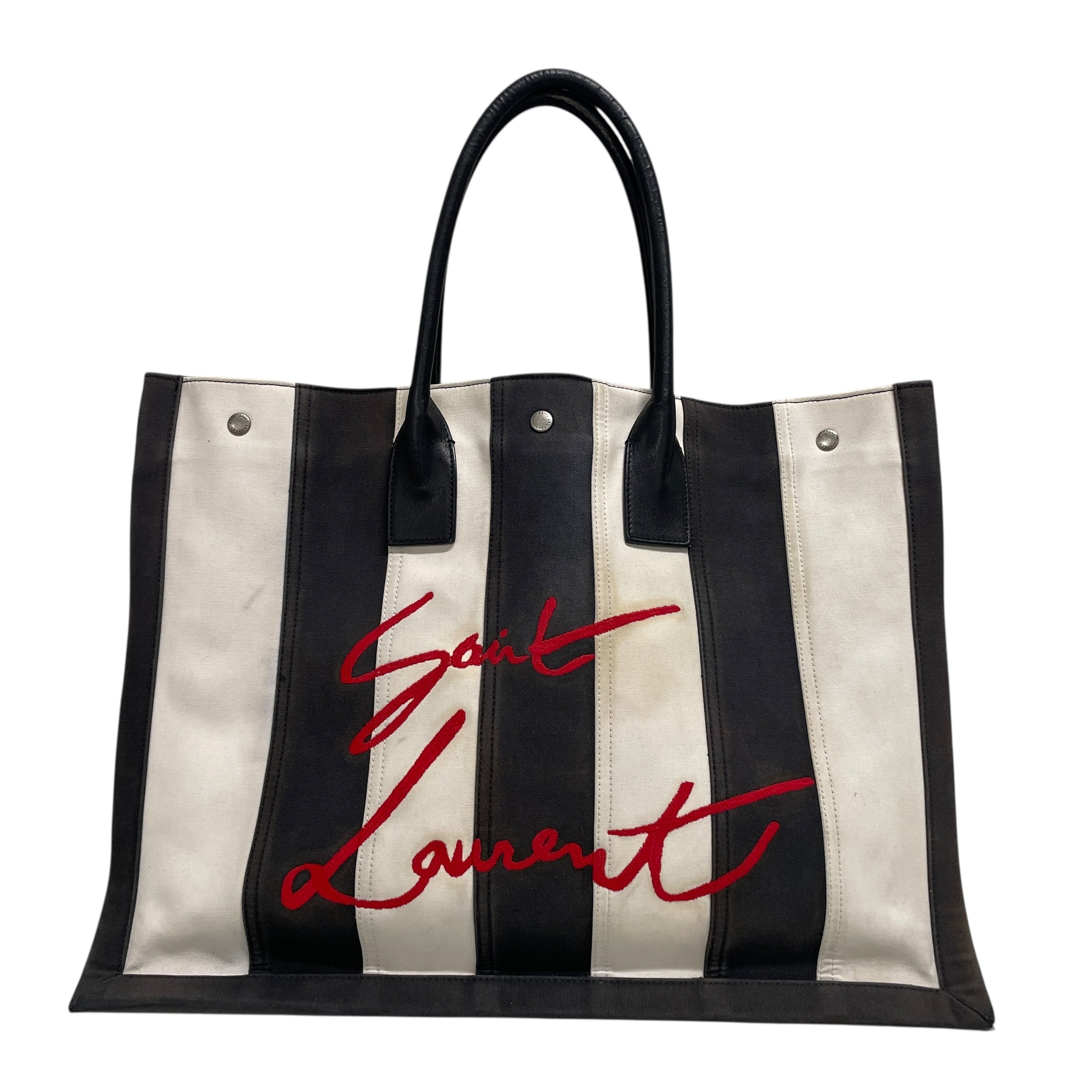 SAINT LAURENT/Tote Bag/Stripe/WHT/RIVE GUACHE TOTE view 1