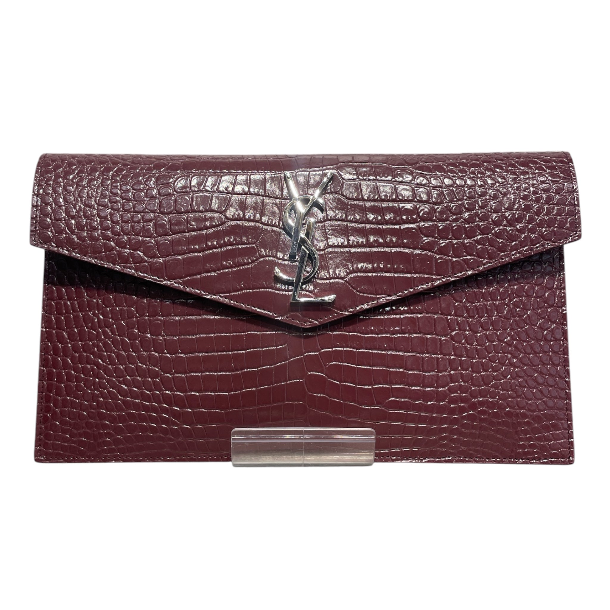 SAINT LAURENT/Clutch Bag/Animal Pattern/Leather/BRD/Croc Embossed Leather view 1