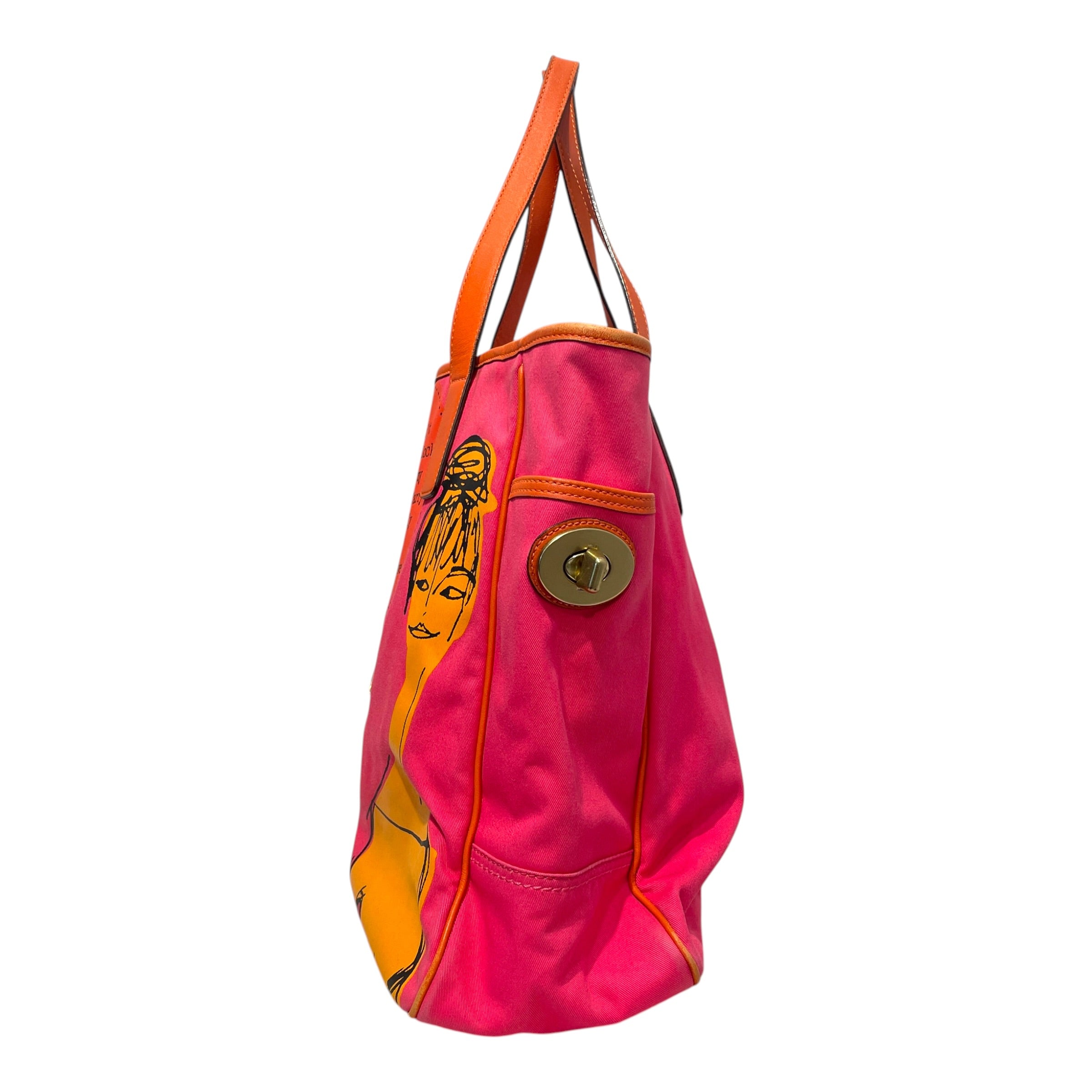 COACH/Tote Bag/Graphic/Cotton/PNK/Bonnie Cashin Tote view 4