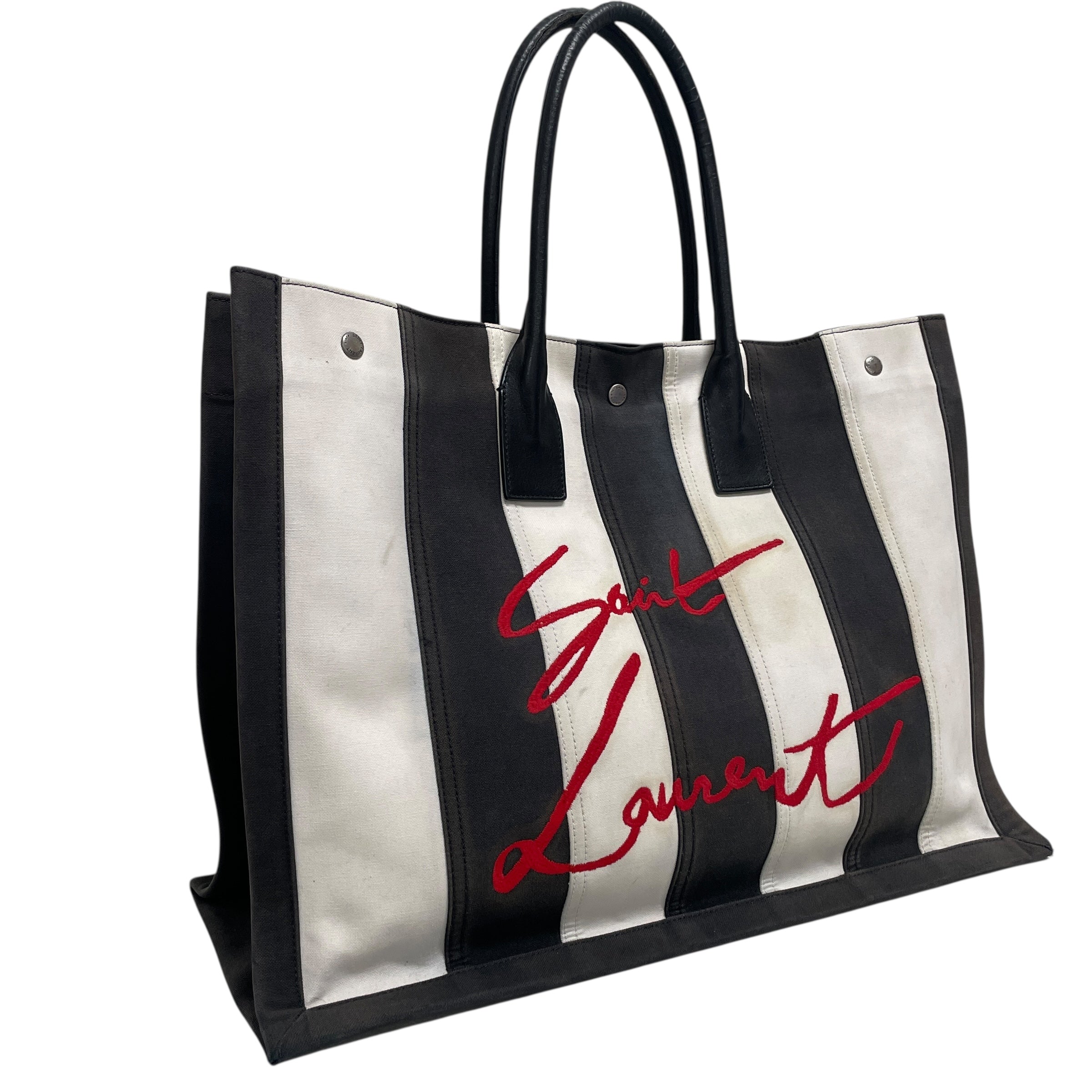 SAINT LAURENT/Tote Bag/Stripe/WHT/RIVE GUACHE TOTE view 3