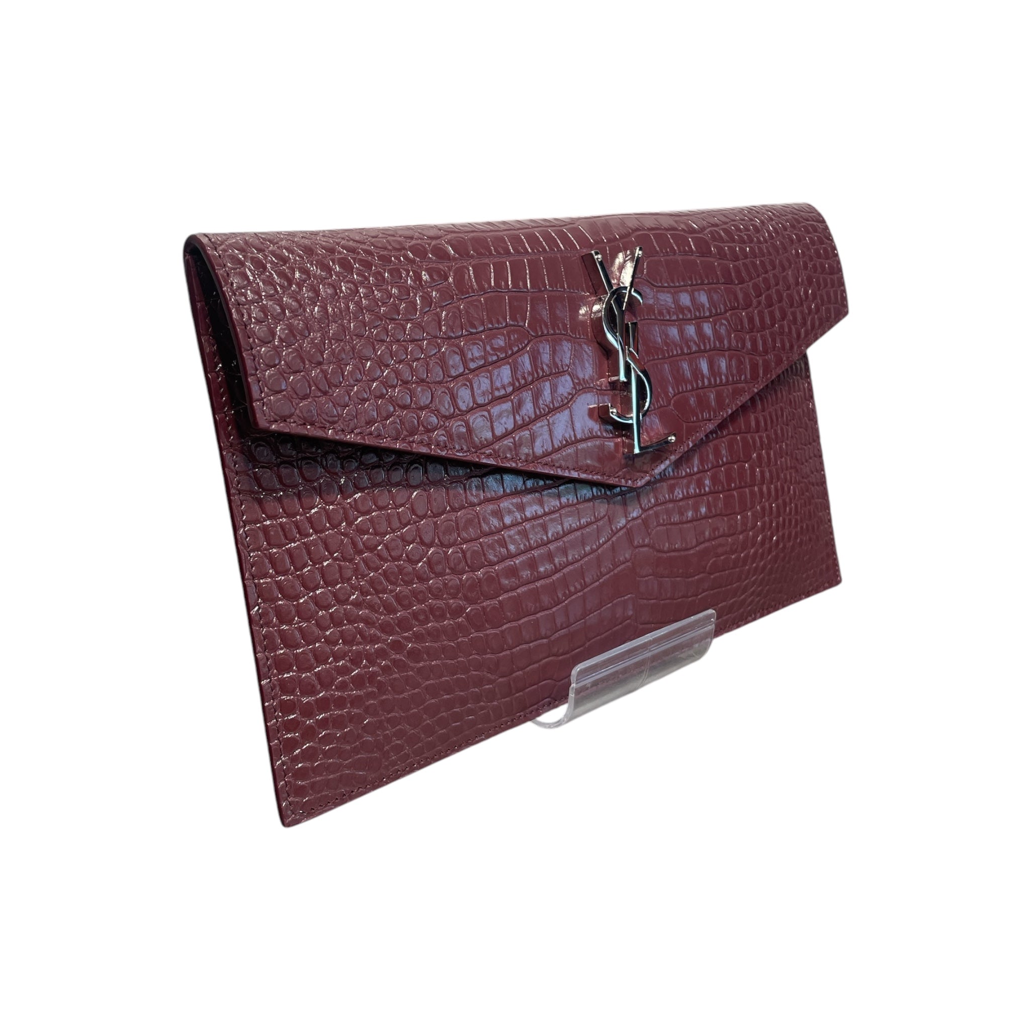 SAINT LAURENT/Clutch Bag/Animal Pattern/Leather/BRD/Croc Embossed Leather view 6