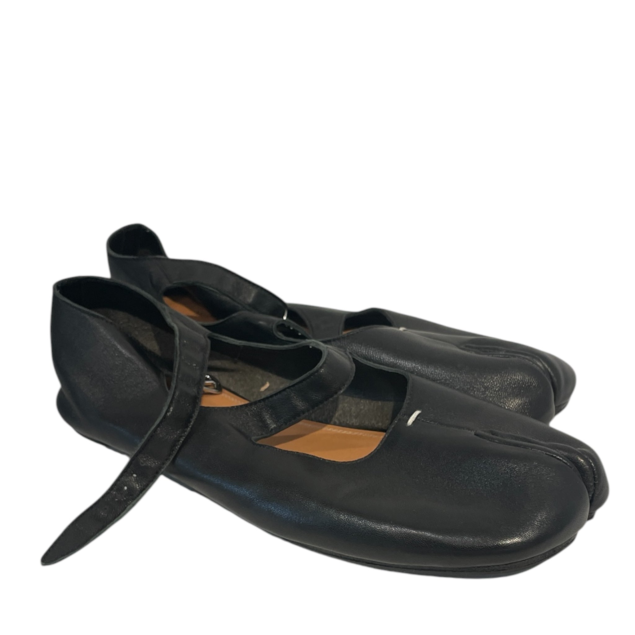 Maison Margiela/Flat Shoes/EU 42/Leather/BLK/TABI BALLET FLATS view 1