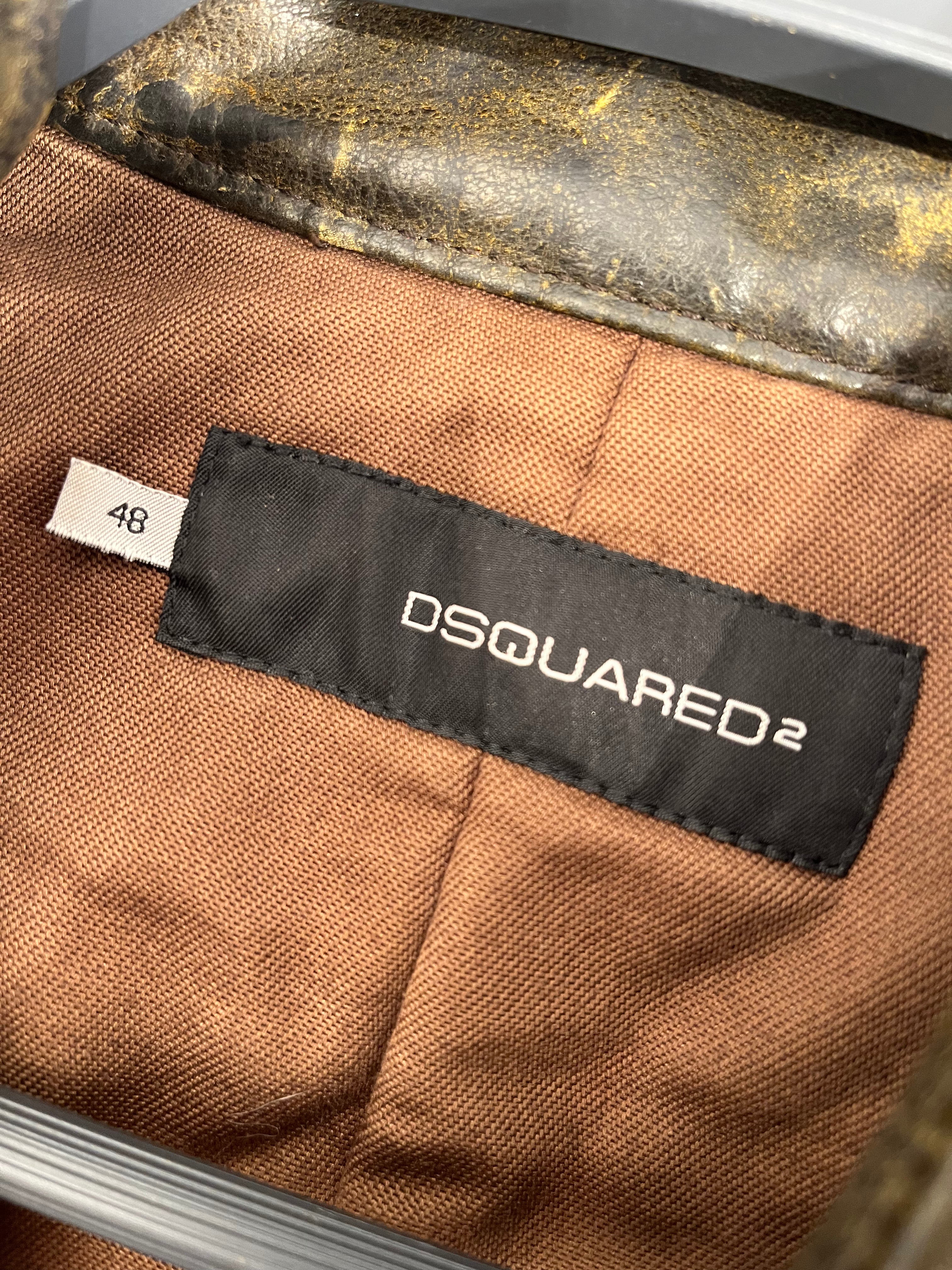 DSQUARED2/Leather Jkt/48/KHK/Single Breasted/FW03 PVC RUNWAY JACKET view 3