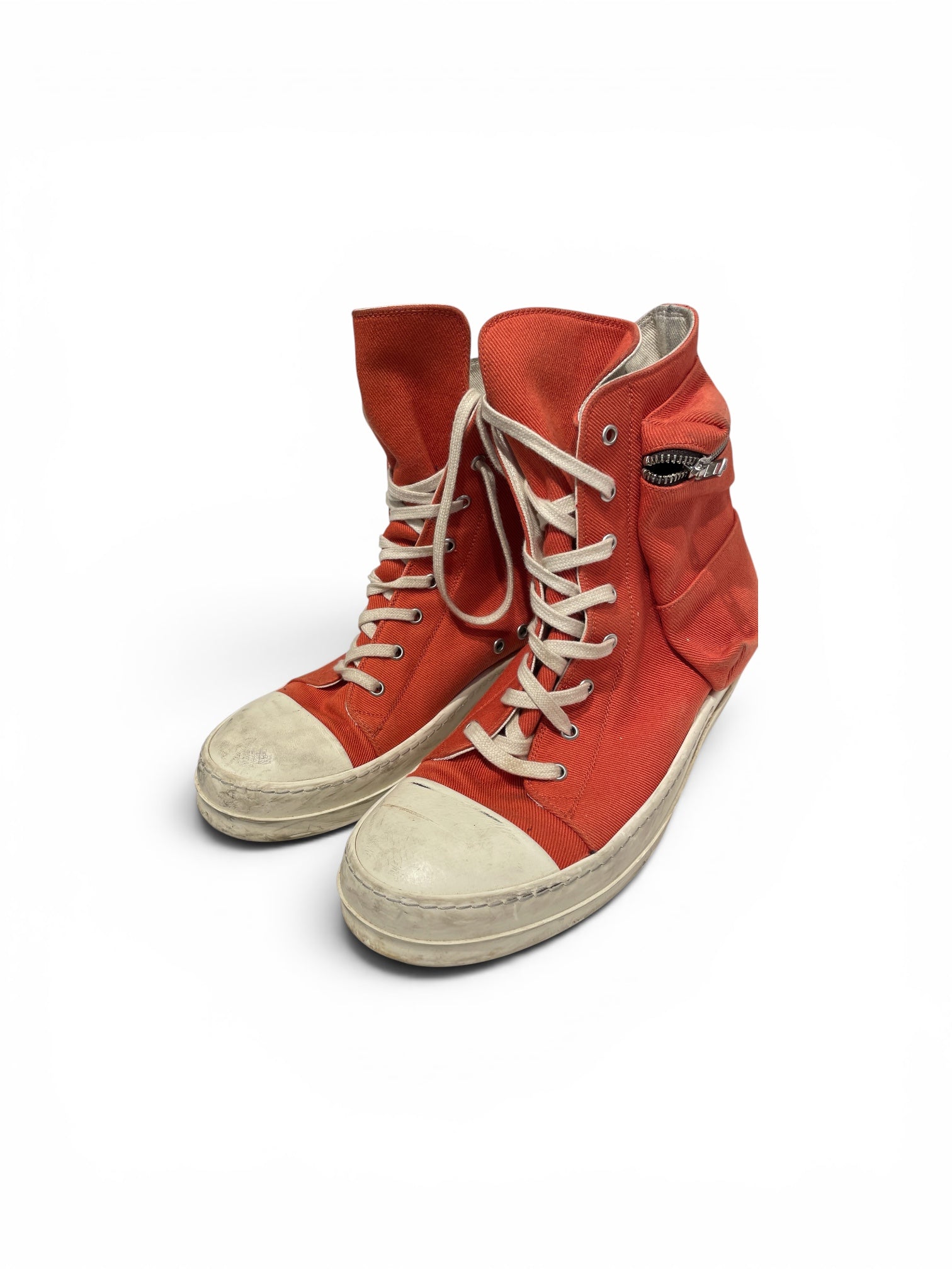 RICK OWENS DRKSHDW/Hi-Sneakers/EU 44/Cotton/ORN/Zipper Compartment view 2