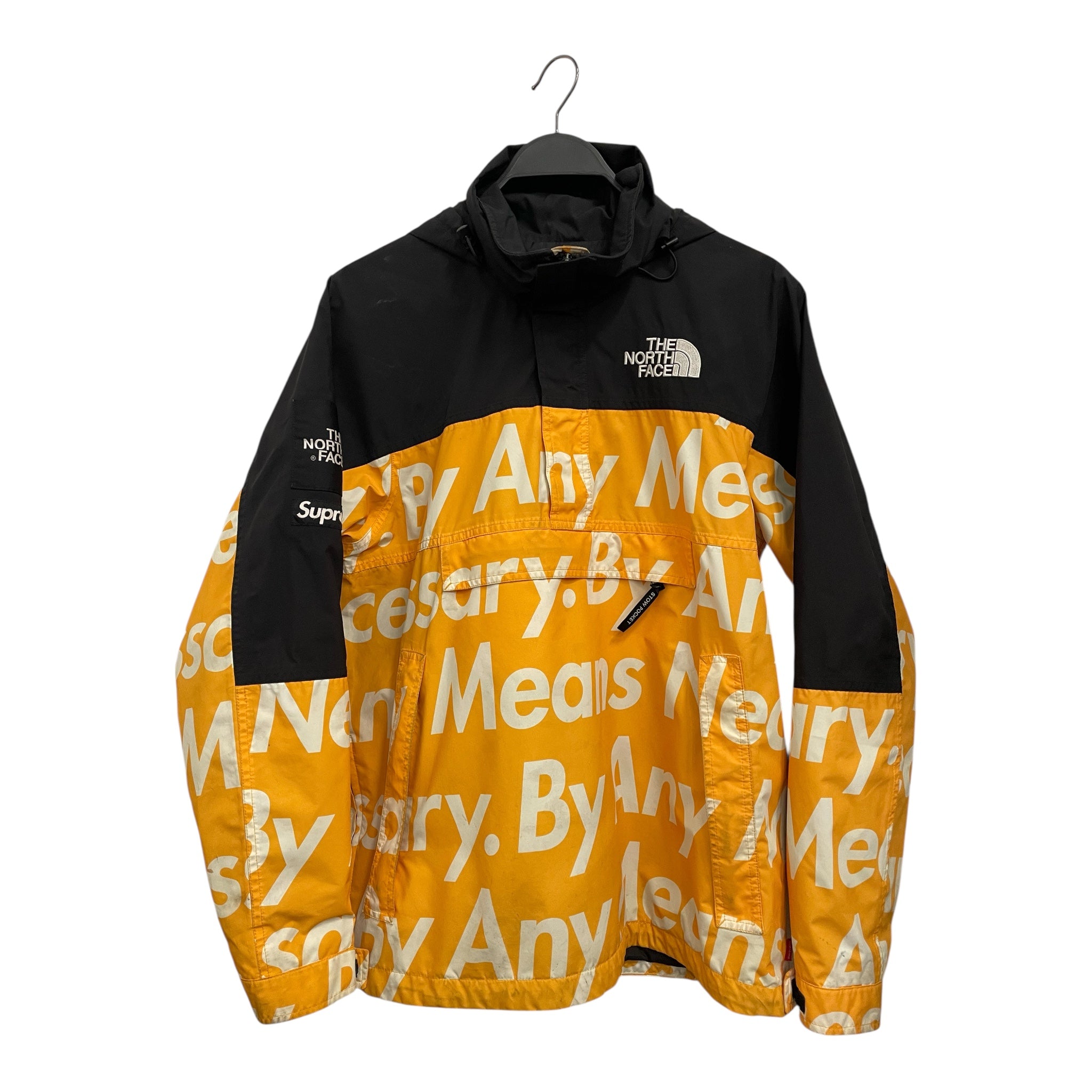 Supreme/THE NORTH FACE/Jacket/M/Nylon/YLW/All Over Print/BY ANY MEANS NECESSARY view 1