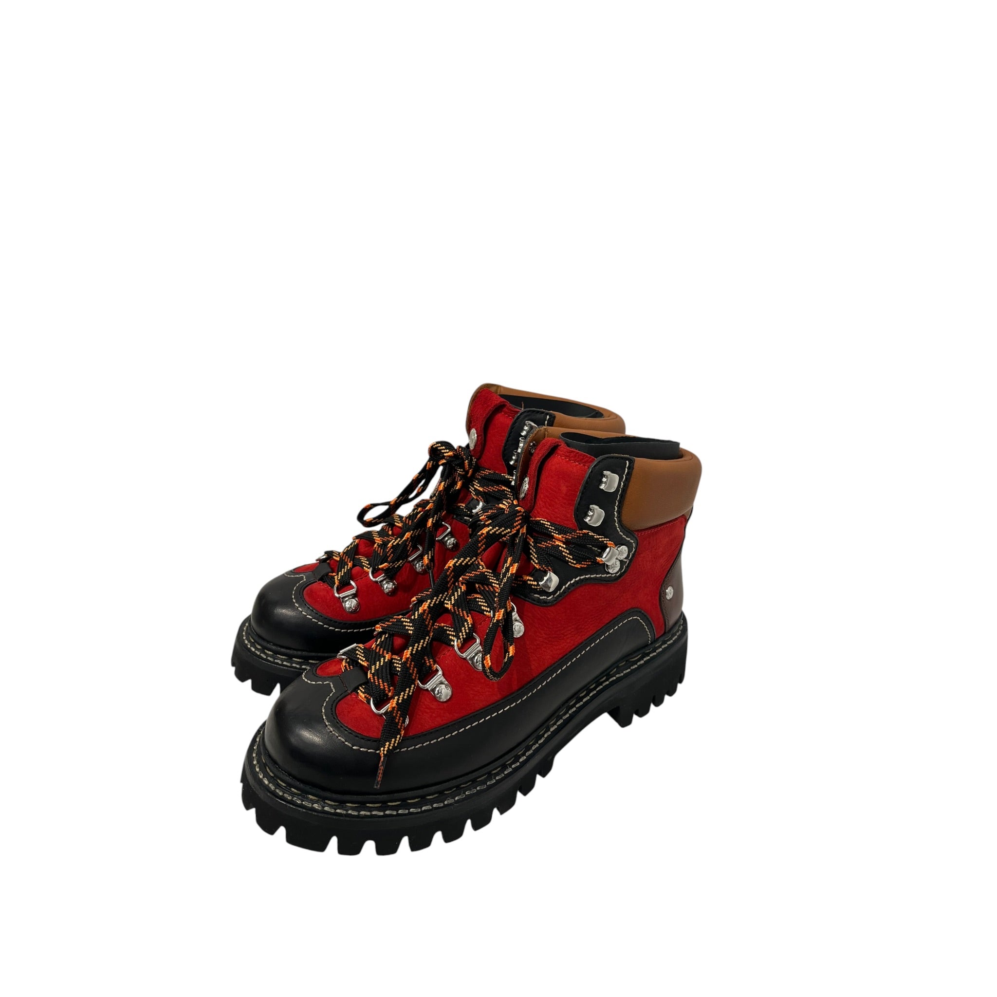 DSQUARED2/Trekking Boots/EU 44/Leather/RED/MULITCOLOR HIKING BOOT RED view 1