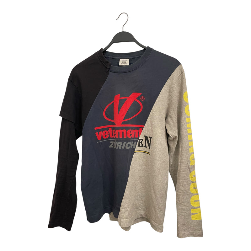 VETEMENTS/LS T-Shirt/S/Cotton/MLT/Graphic/ZURICH LONG SLEEVE CUT