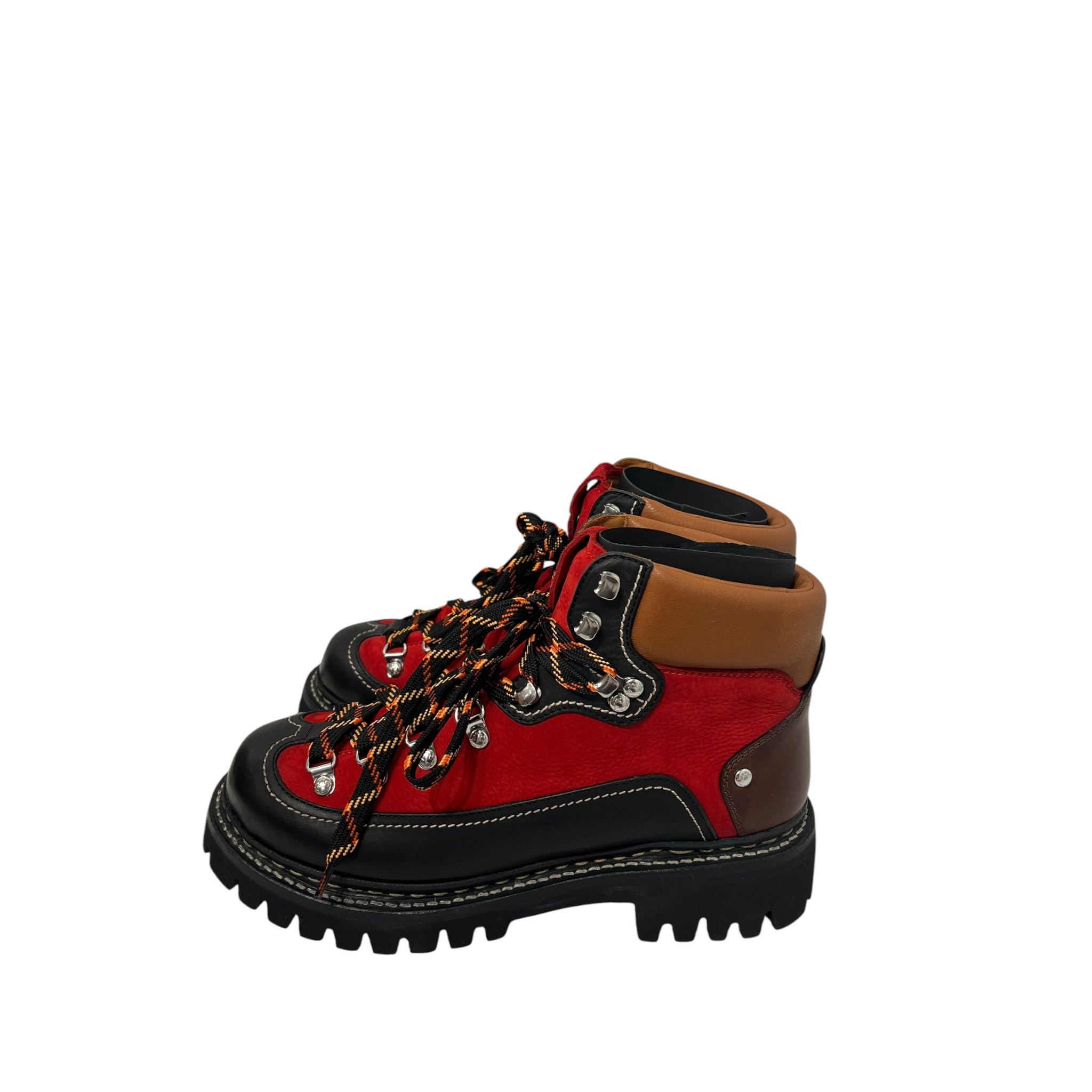 DSQUARED2/Trekking Boots/EU 44/Leather/RED/MULITCOLOR HIKING BOOT RED view 2