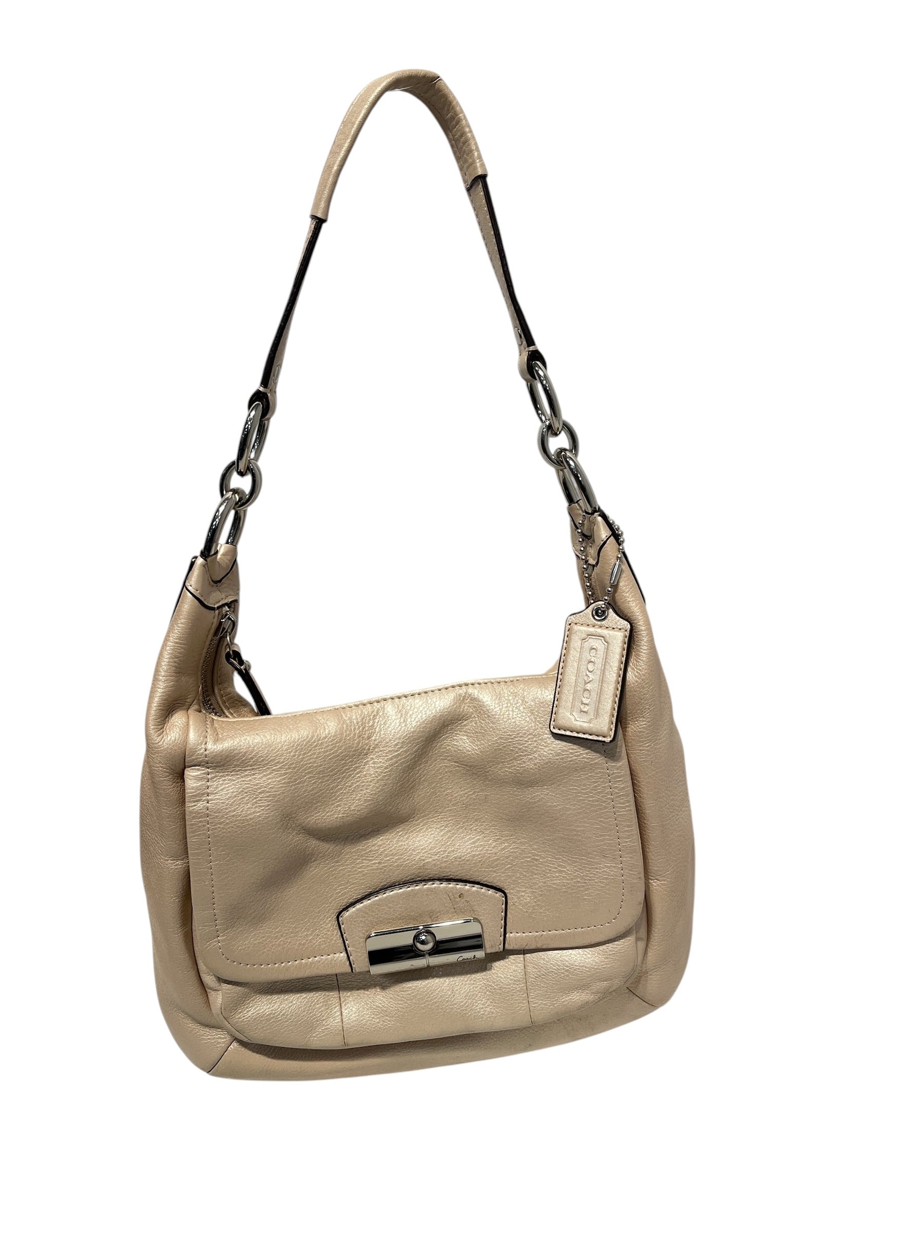 COACH/Hand Bag/Leather/CRM/Purple Liner view 1