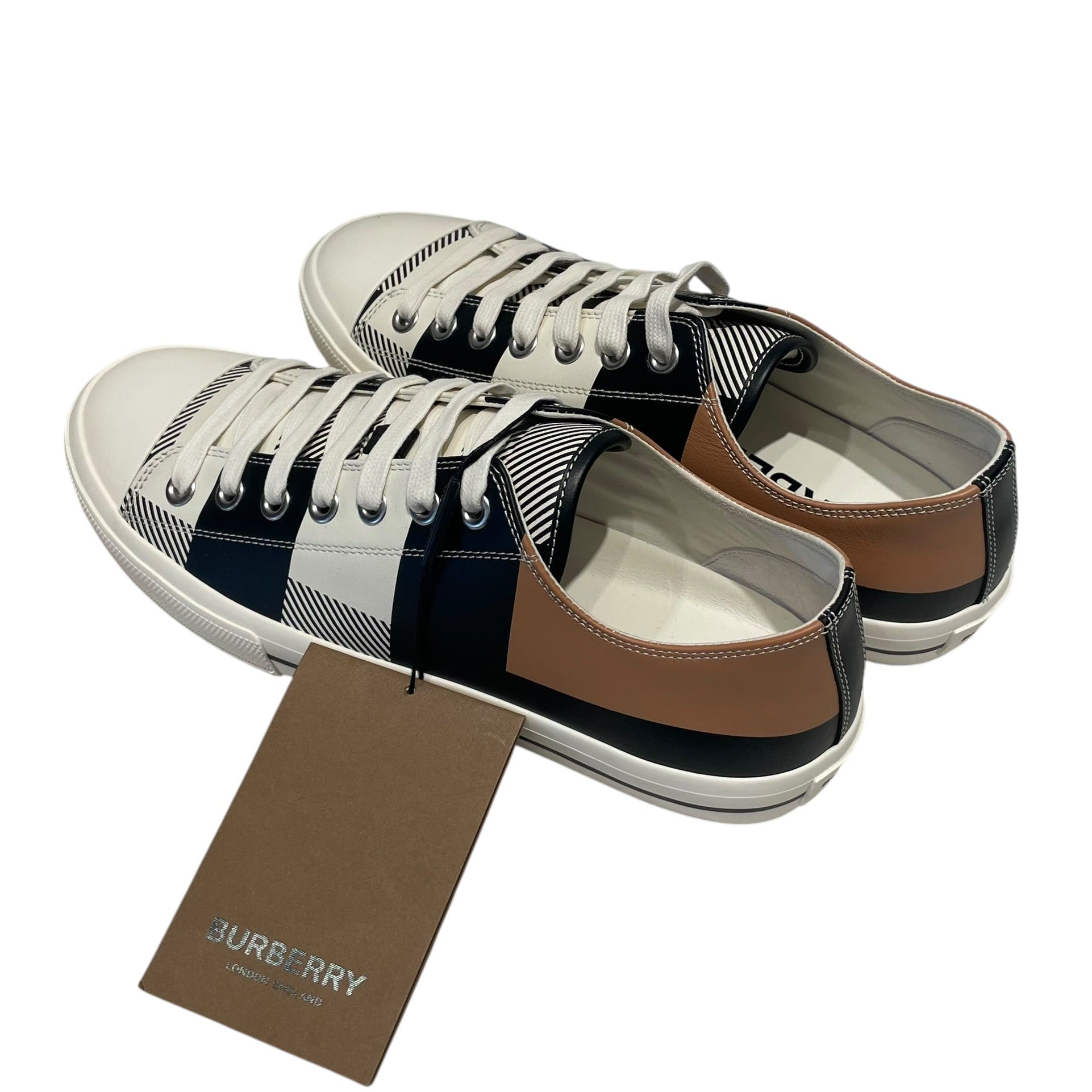 BURBERRY/Low-Sneakers/EU 44/Plaid/Leather/MLT/Larkhall L view 2