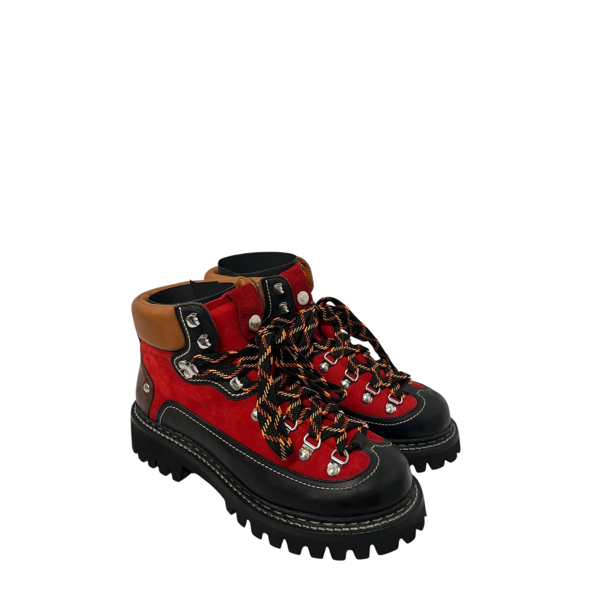DSQUARED2/Trekking Boots/EU 44/Leather/RED/MULITCOLOR HIKING BOOT RED view 6