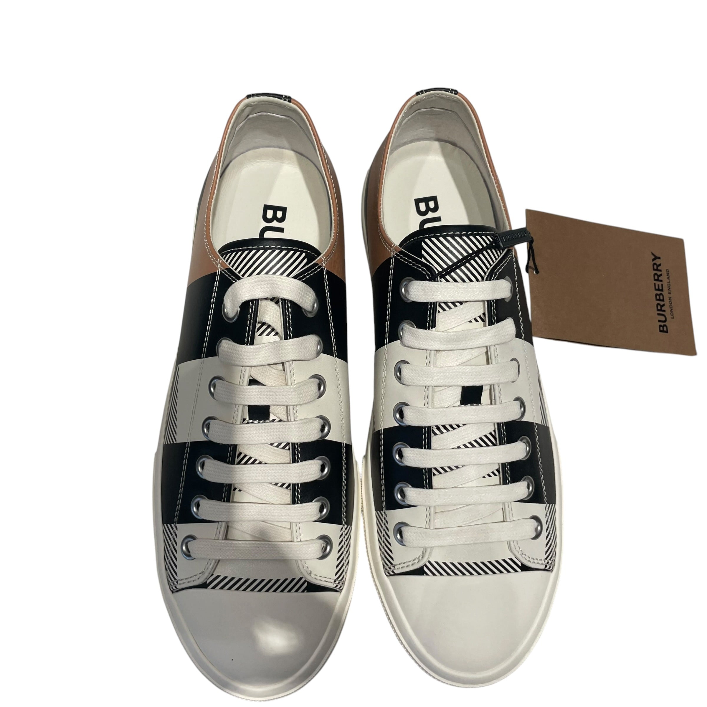 BURBERRY/Low-Sneakers/EU 44/Plaid/Leather/MLT/Larkhall L view 3