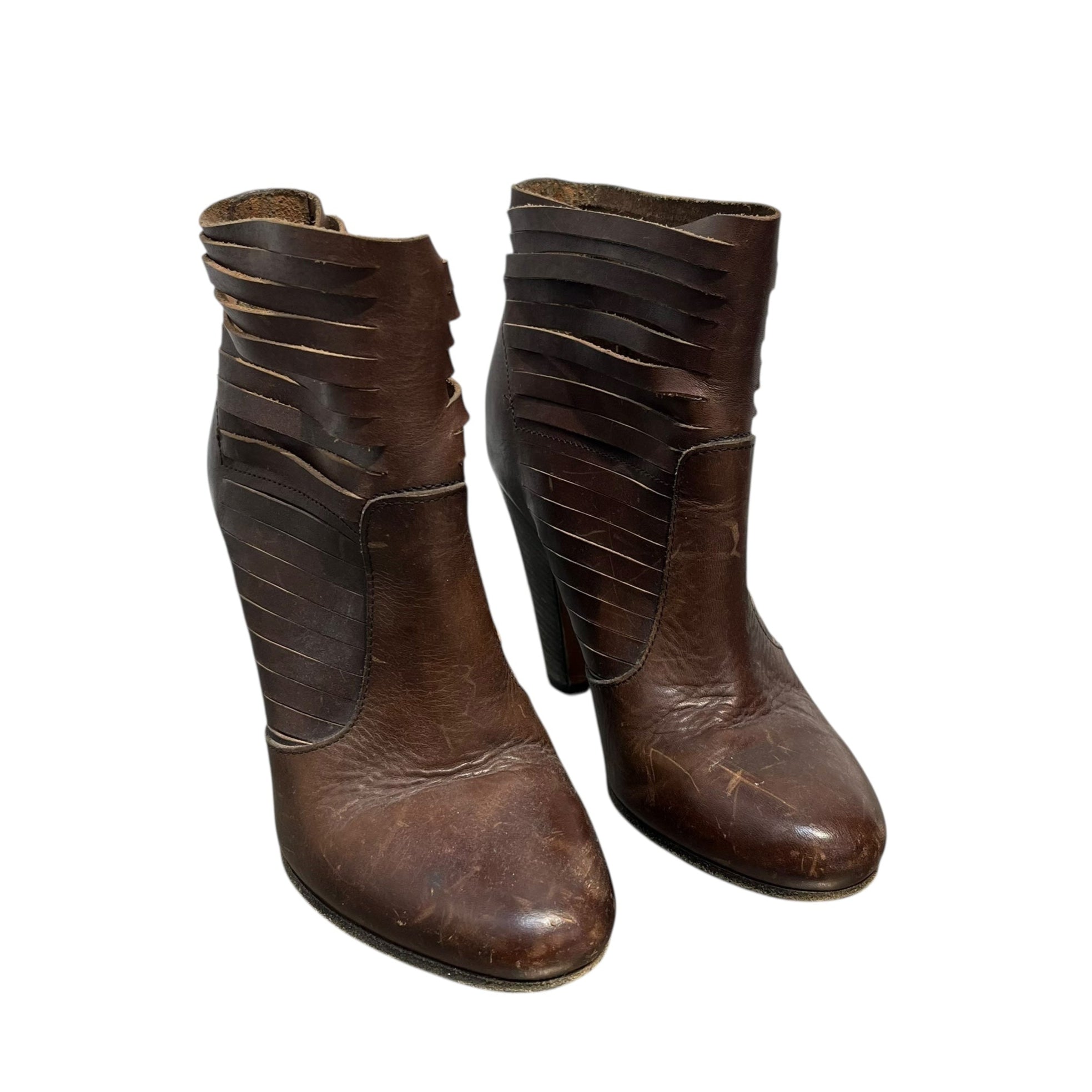 Martin Margiela/Heels/EU 35/Leather/BRW/LEATHER STRIP HEELS view 1