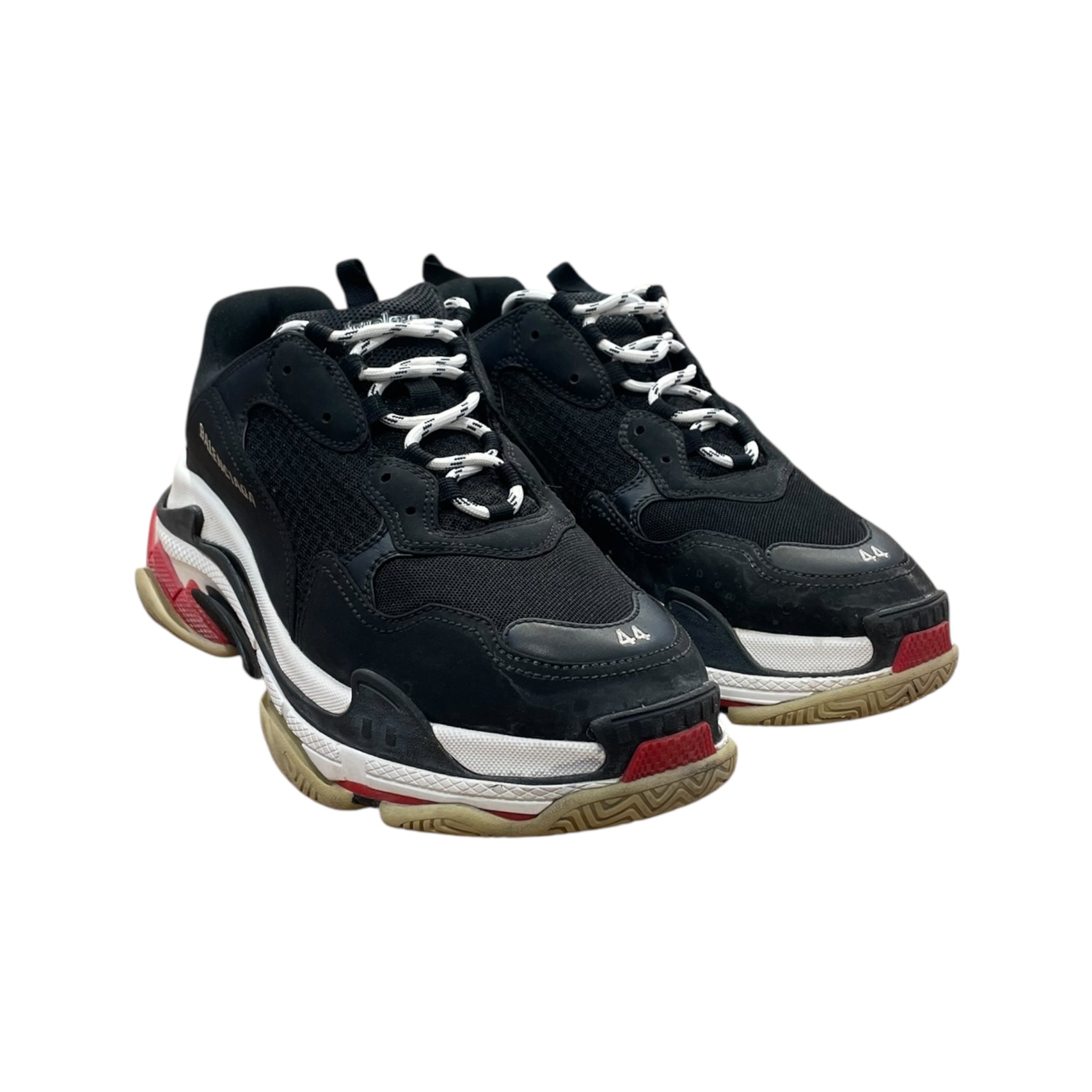 BALENCIAGA/Low-Sneakers/US 11/Polyester/BLK/Triple S view 1