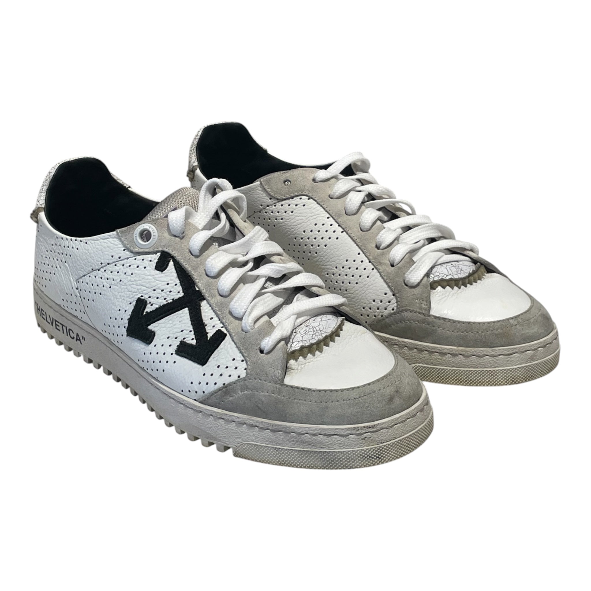 OFF-WHITE/Low-Sneakers/US 8/Cotton/WHT/Off White 2.0 Helvetica view 1