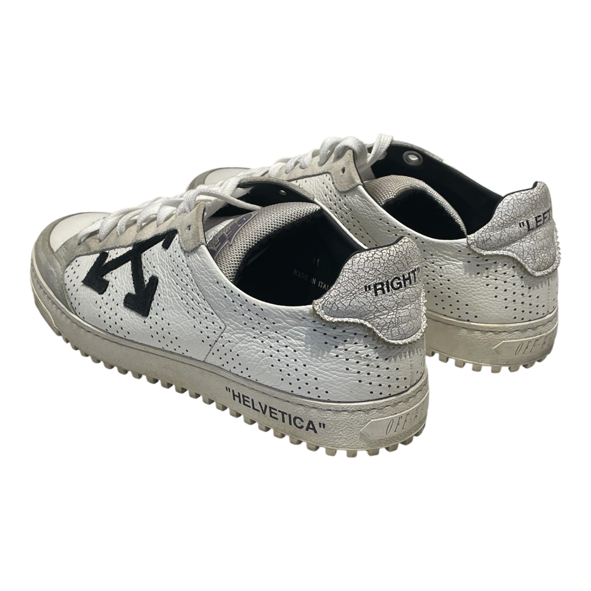 OFF-WHITE/Low-Sneakers/US 8/Cotton/WHT/Off White 2.0 Helvetica view 2