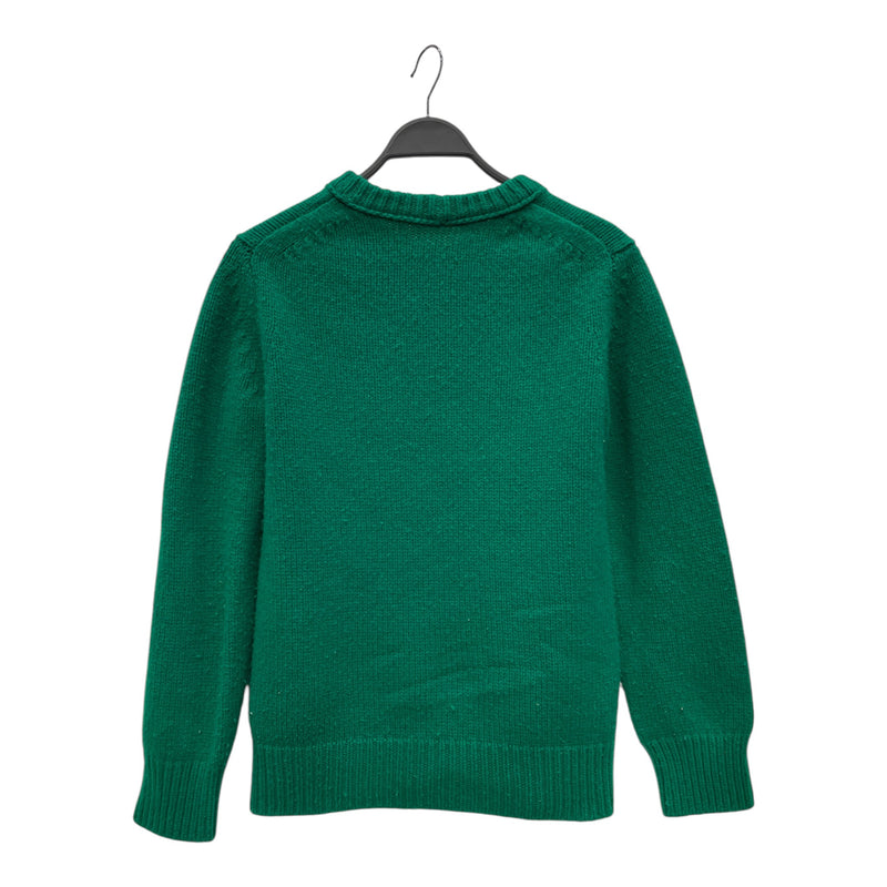 Helmut Lang/Sweater/S/Wool/GRN/Pullover/mascot knit crewneck