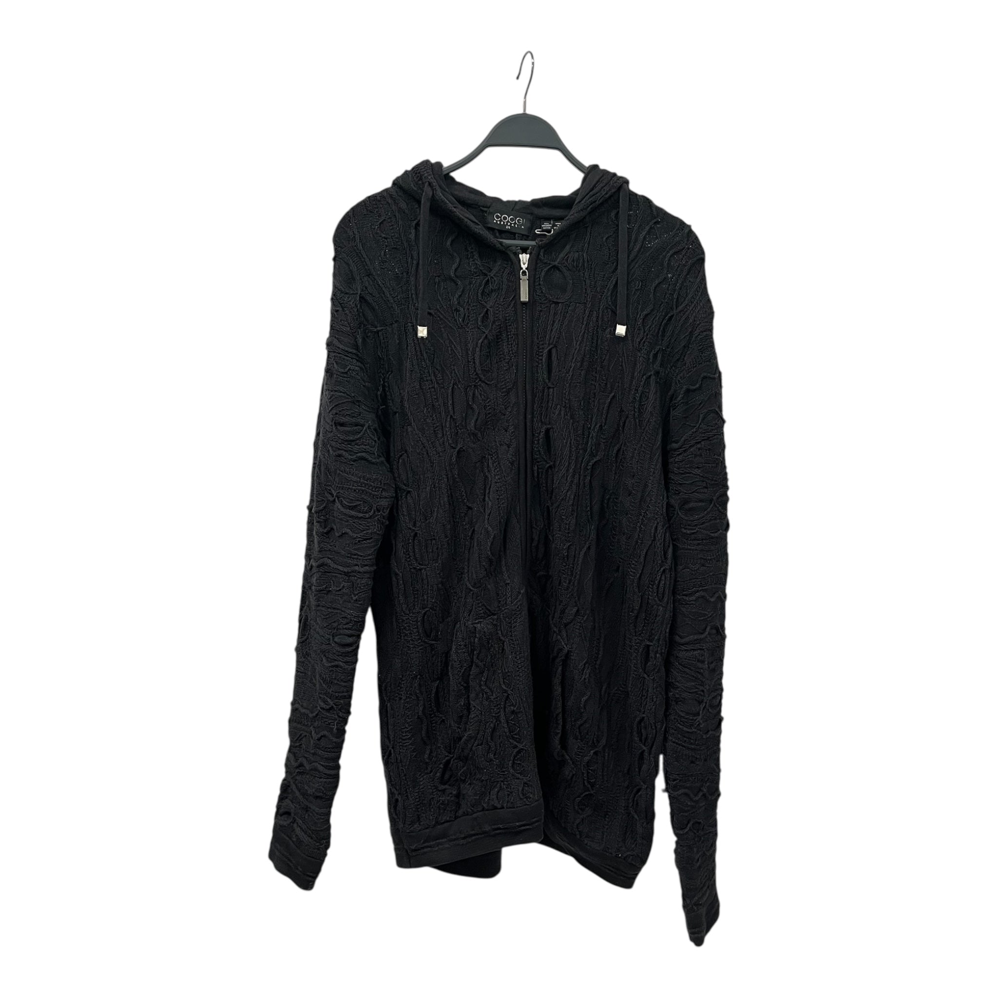COOGI/Zip Up Hoodie/XXL/Cotton/BLK/BLACK ON BLACK KNIT view 1