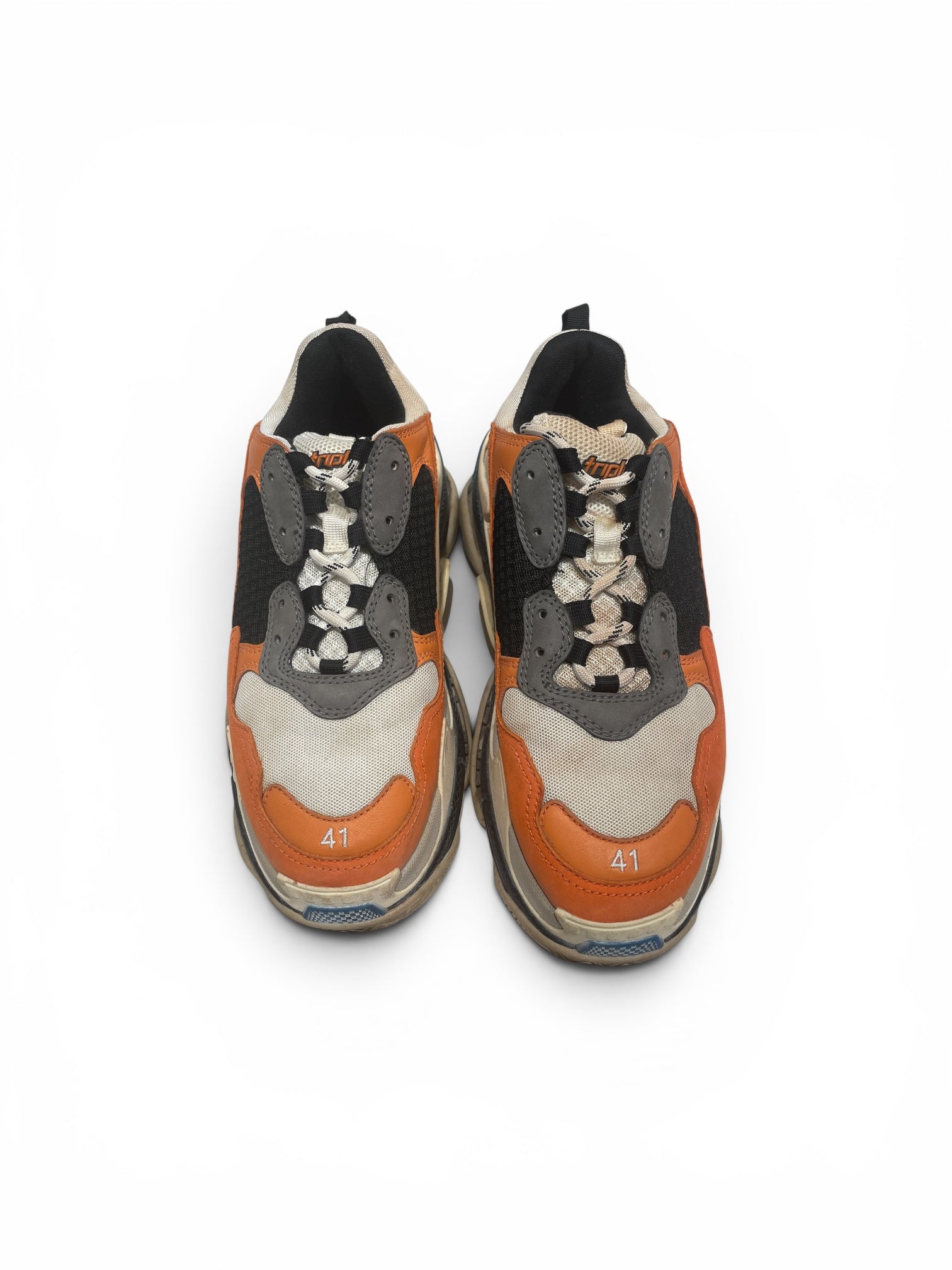 BALENCIAGA/Hi-Sneakers/EU 41/Cotton/ORN/TRIPLE S view 1