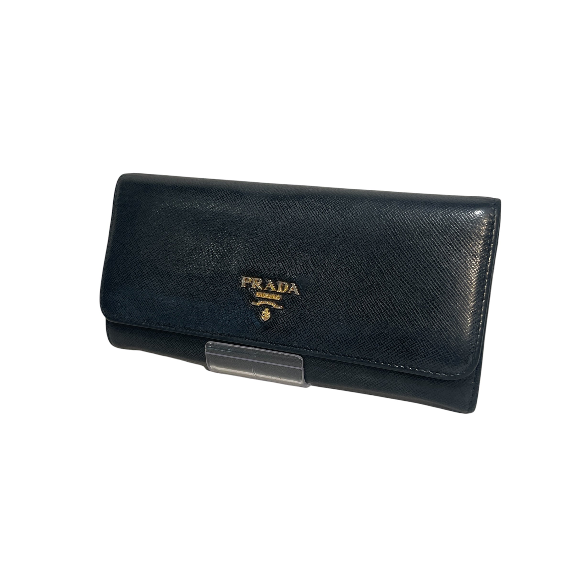 PRADA/Bag/Leather/BLK/Long wallet view 1