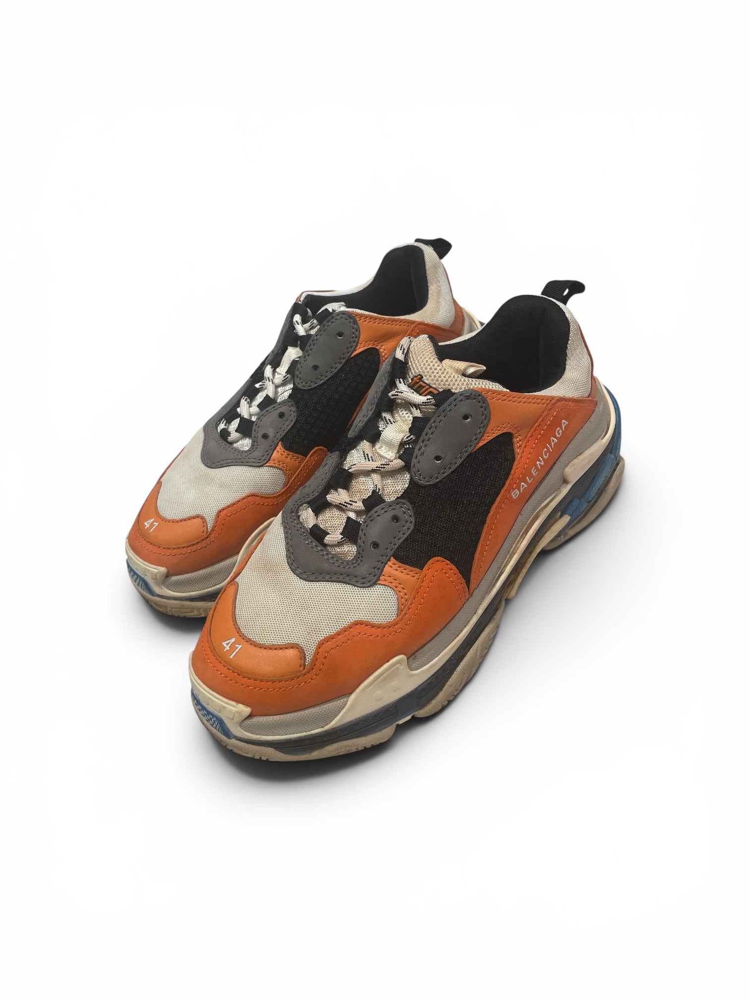 BALENCIAGA/Hi-Sneakers/EU 41/Cotton/ORN/TRIPLE S view 2