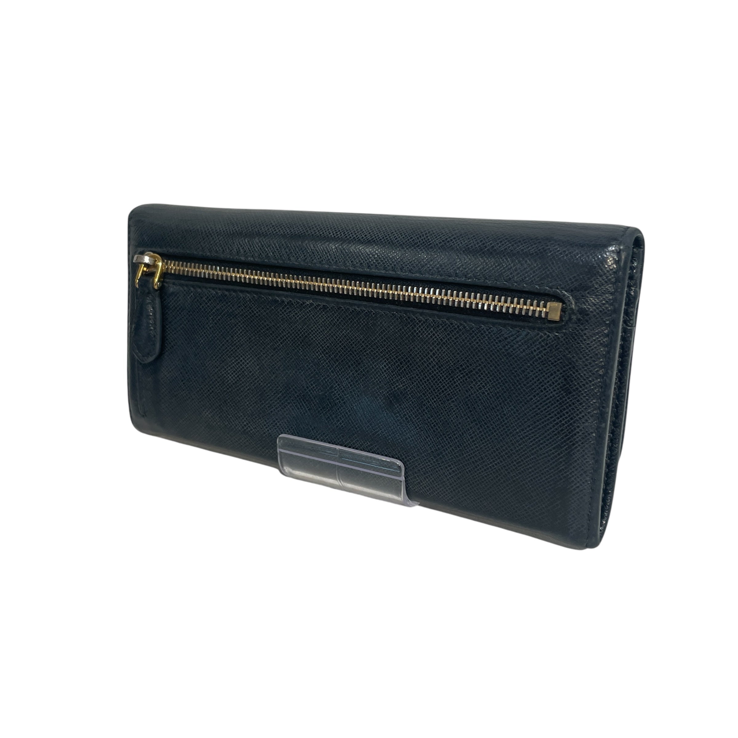 PRADA/Bag/Leather/BLK/Long wallet view 2