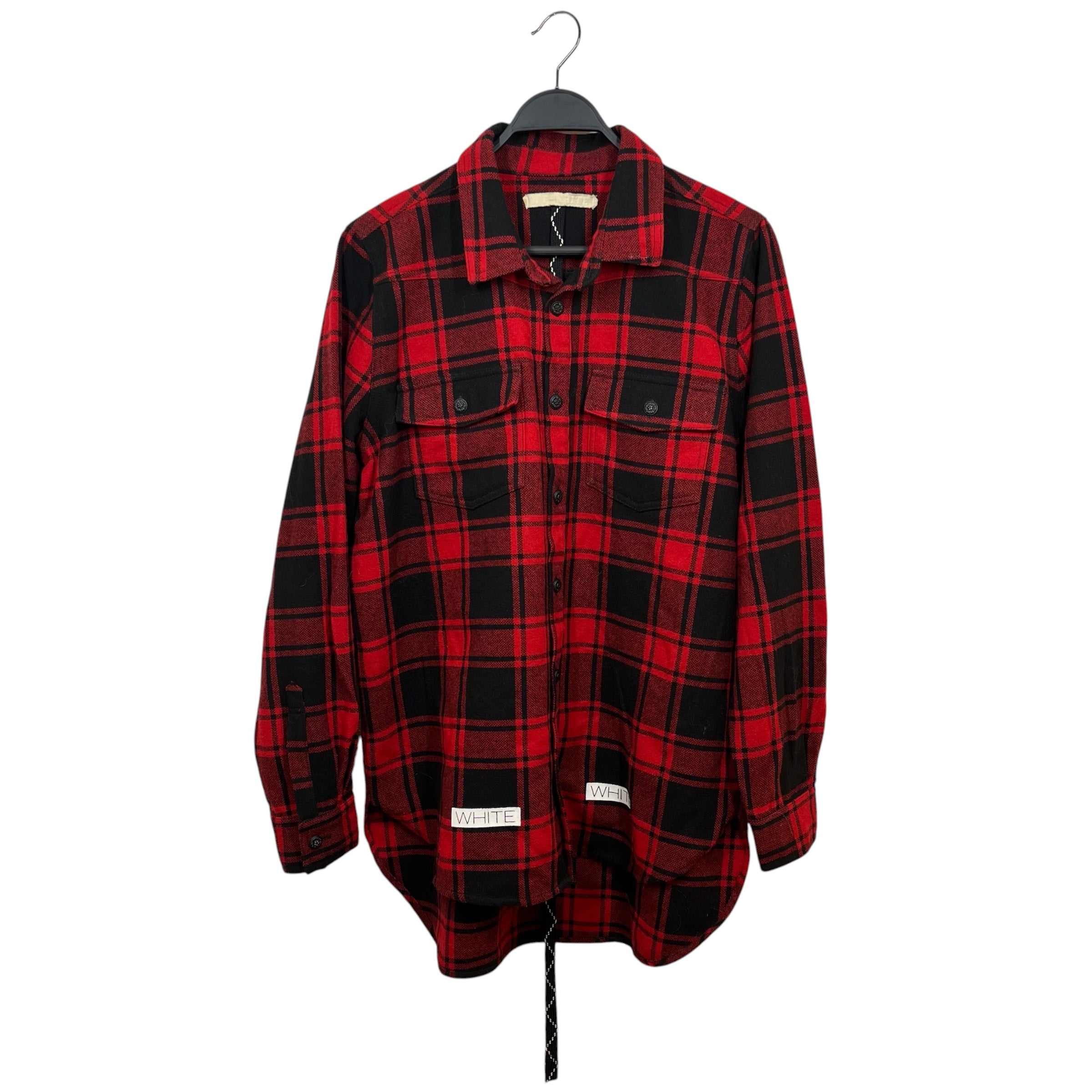 OFF-WHITE/Flannel Shirt/XS/Acrylic/RED/Plaid/ view 1