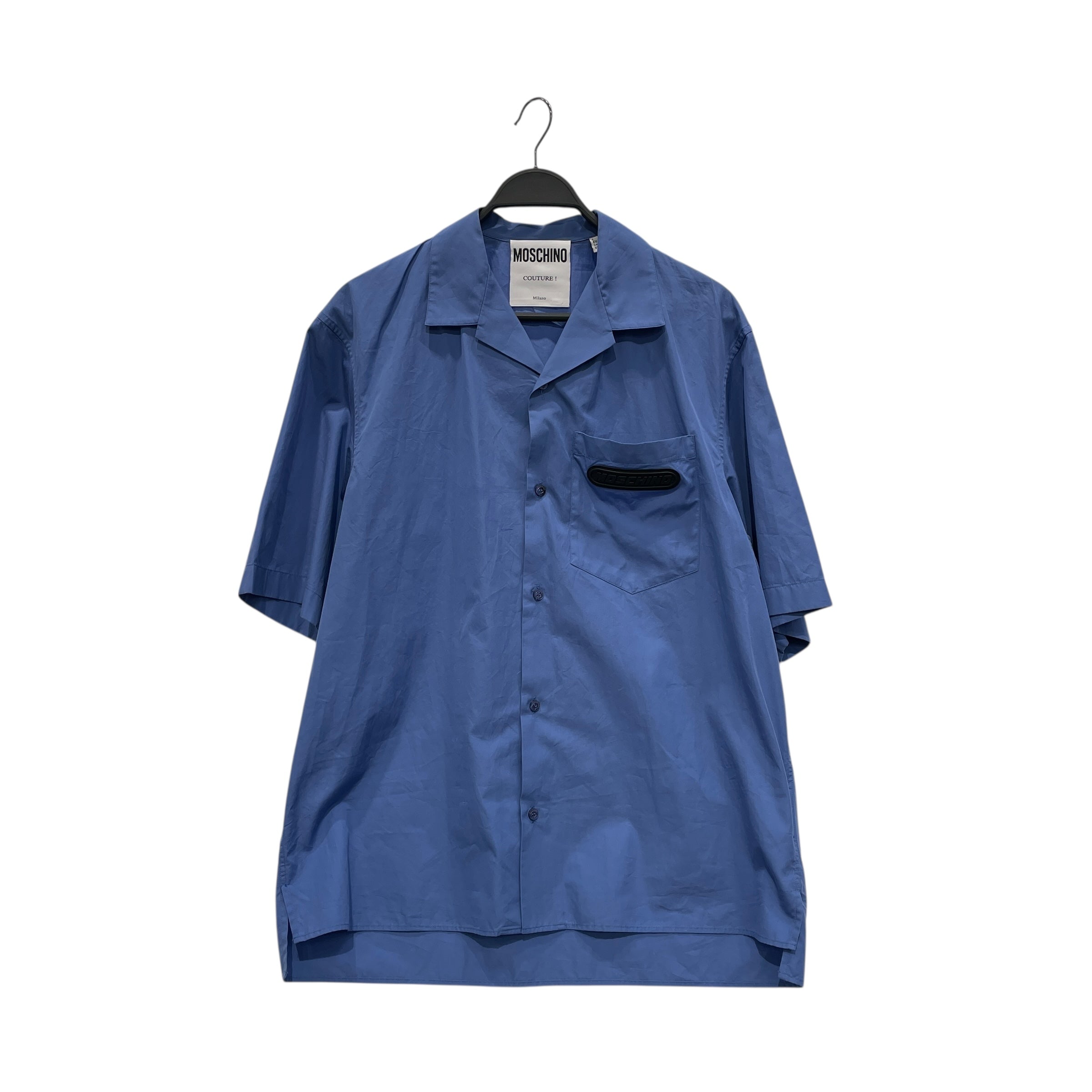 MOSCHINO/Shirt/16/Cotton/BLU/WORK SHIRT, RUBBER LOGO view 1
