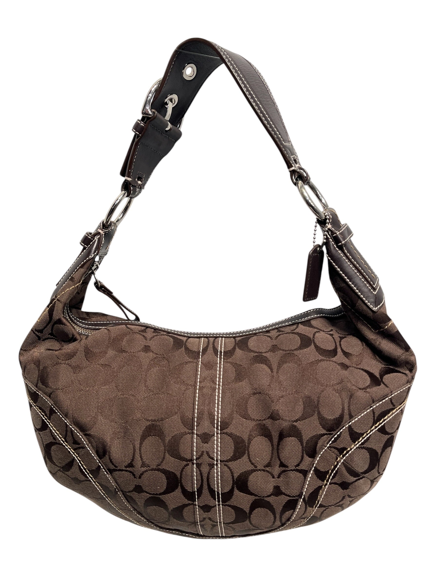 COACH/Cross Body Bag/Monogram/BRW/Vintage Soho Hobo view 3