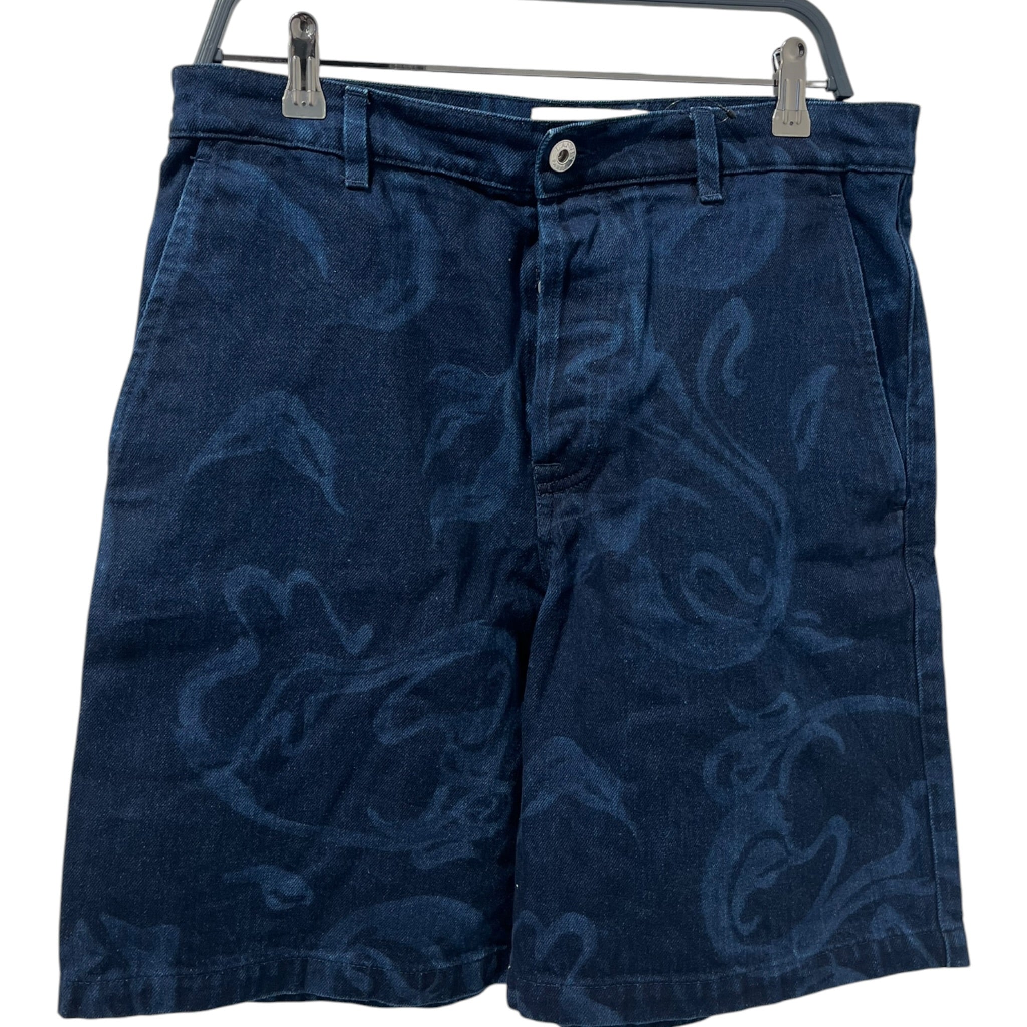LANVIN/Shorts/31/Cotton/IDG/All Over Print/PRINTED INDIGO SHORTS view 1