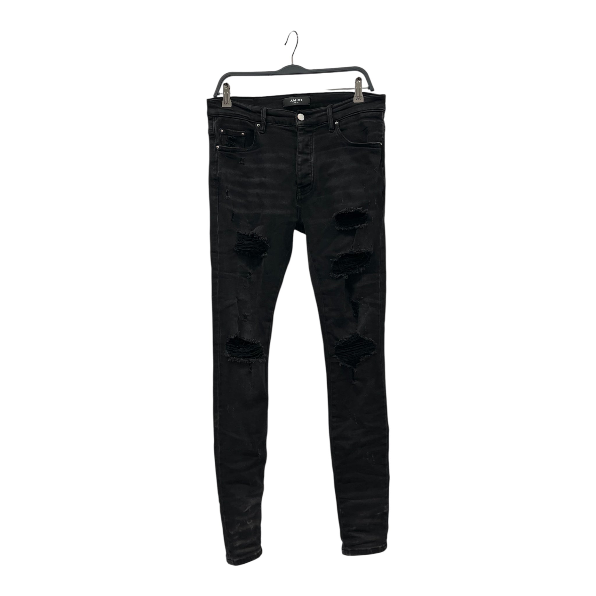 AMIRI/Skinny Pants/33/Denim/BLK/DISTRESSED SKINNY JEANS view 1